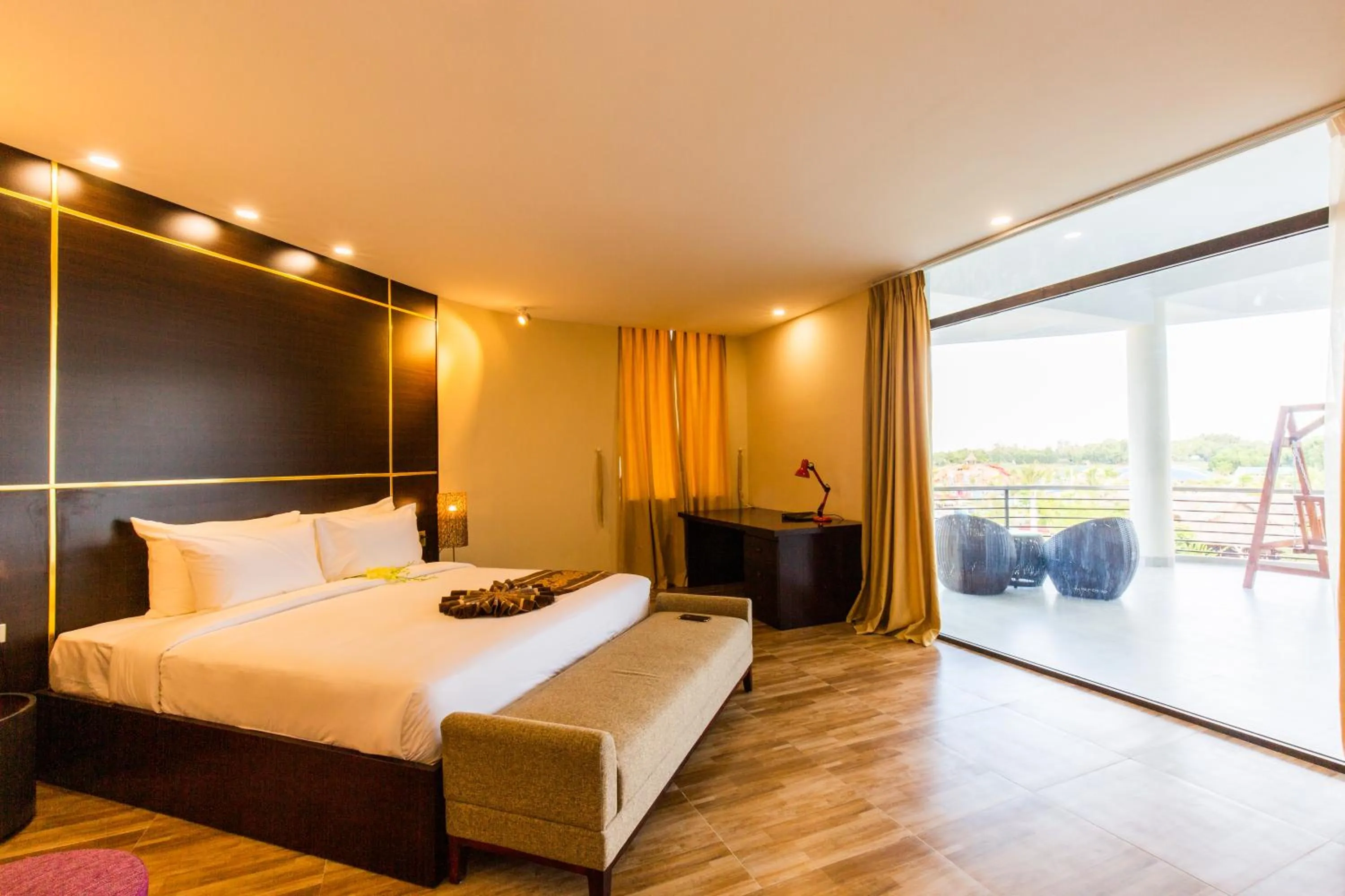 Bed in Hamya Hotsprings and Resort