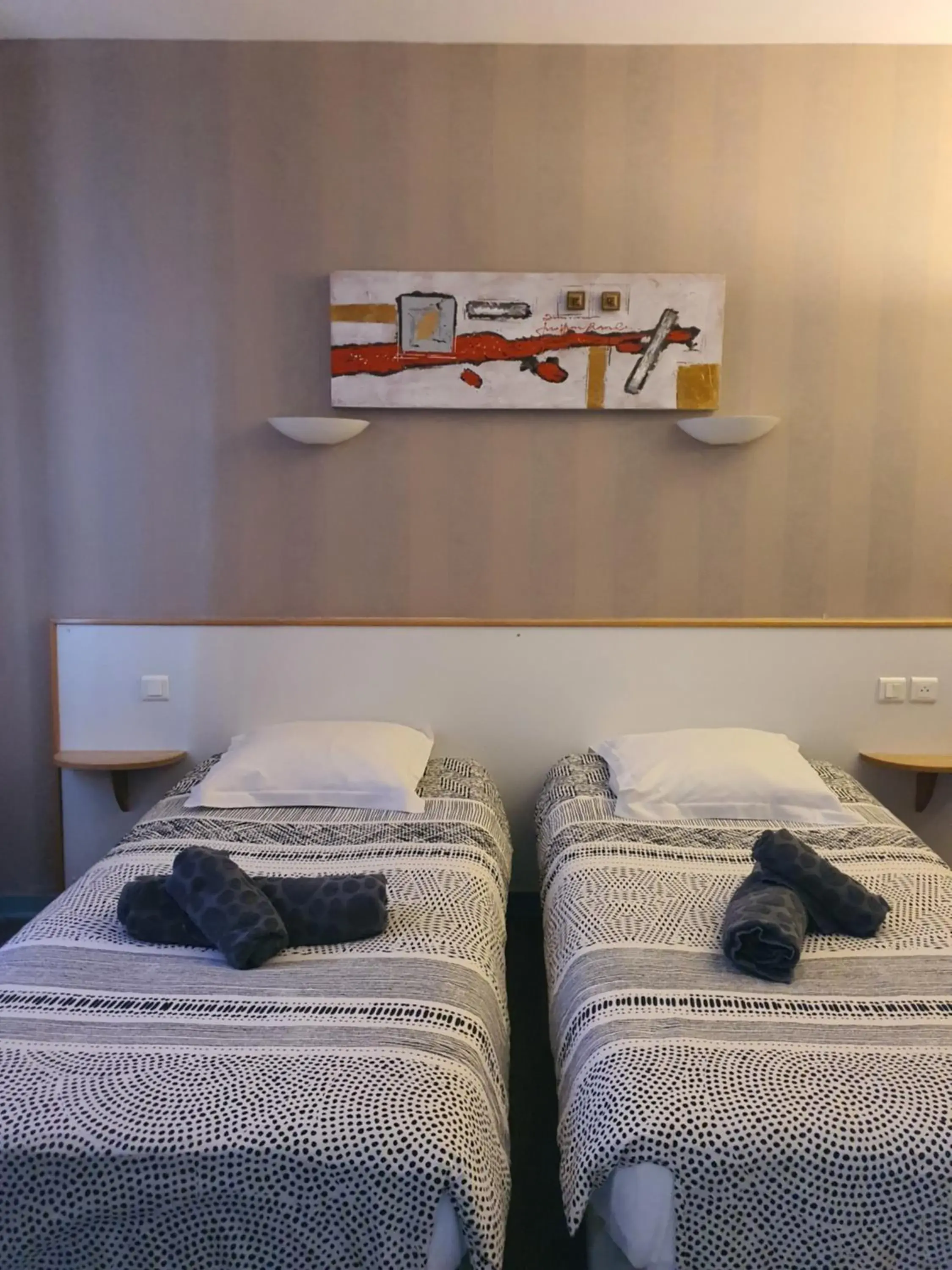 Twin Room in Hotel du Centre Twin Room in Hotel du Centre