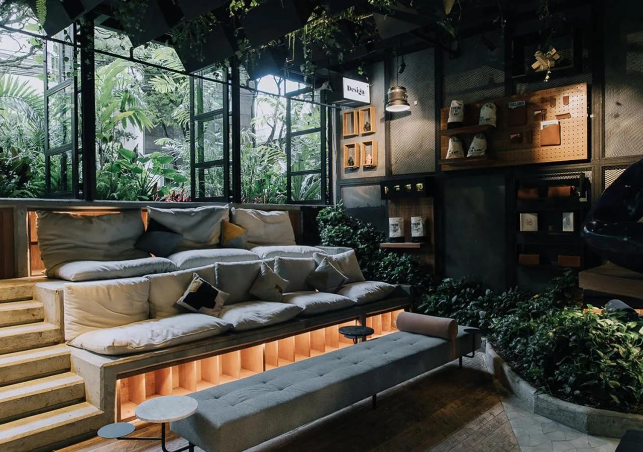 Living room in The Click Clack Hotel Medellín