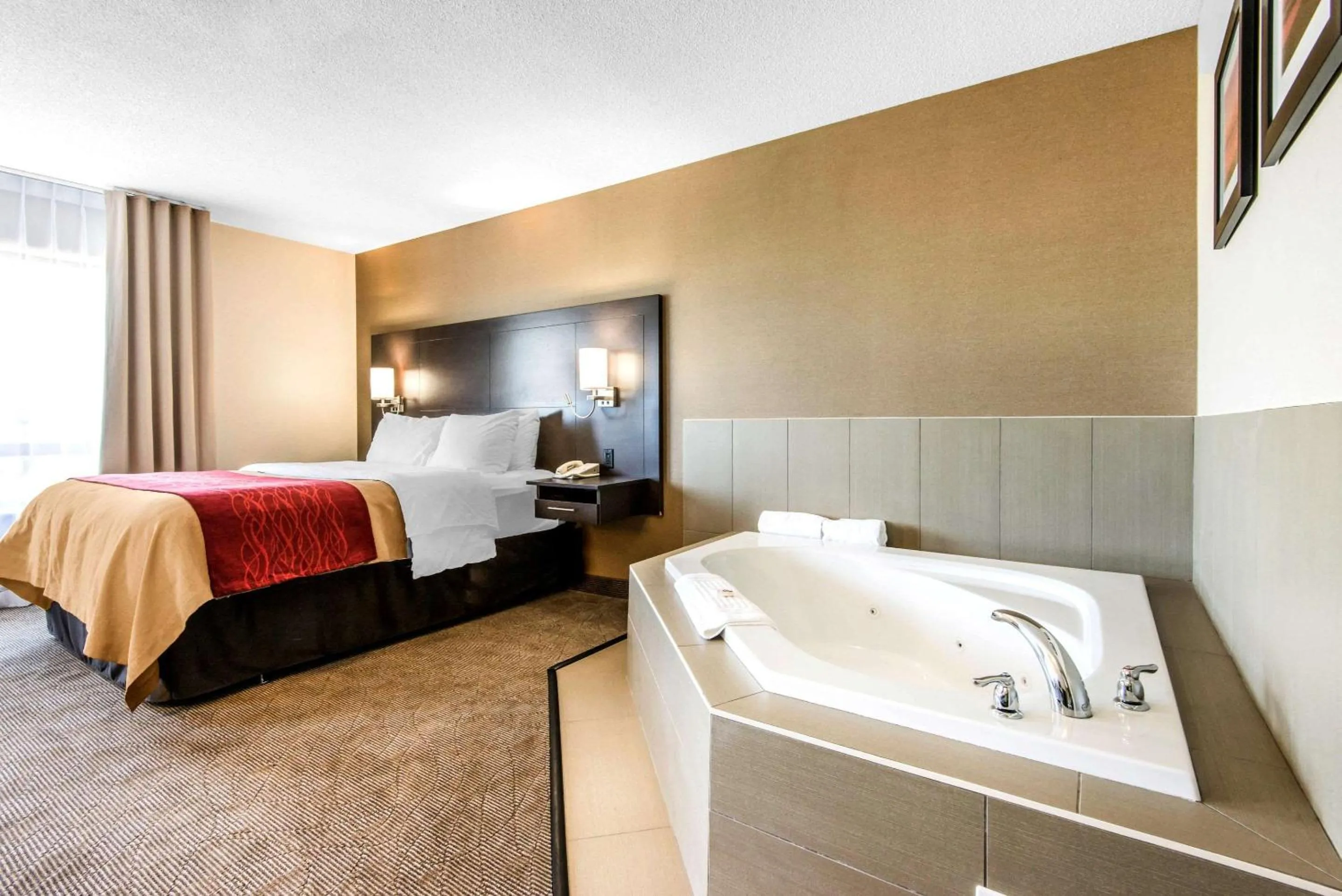 On site, Bed in Comfort Inn