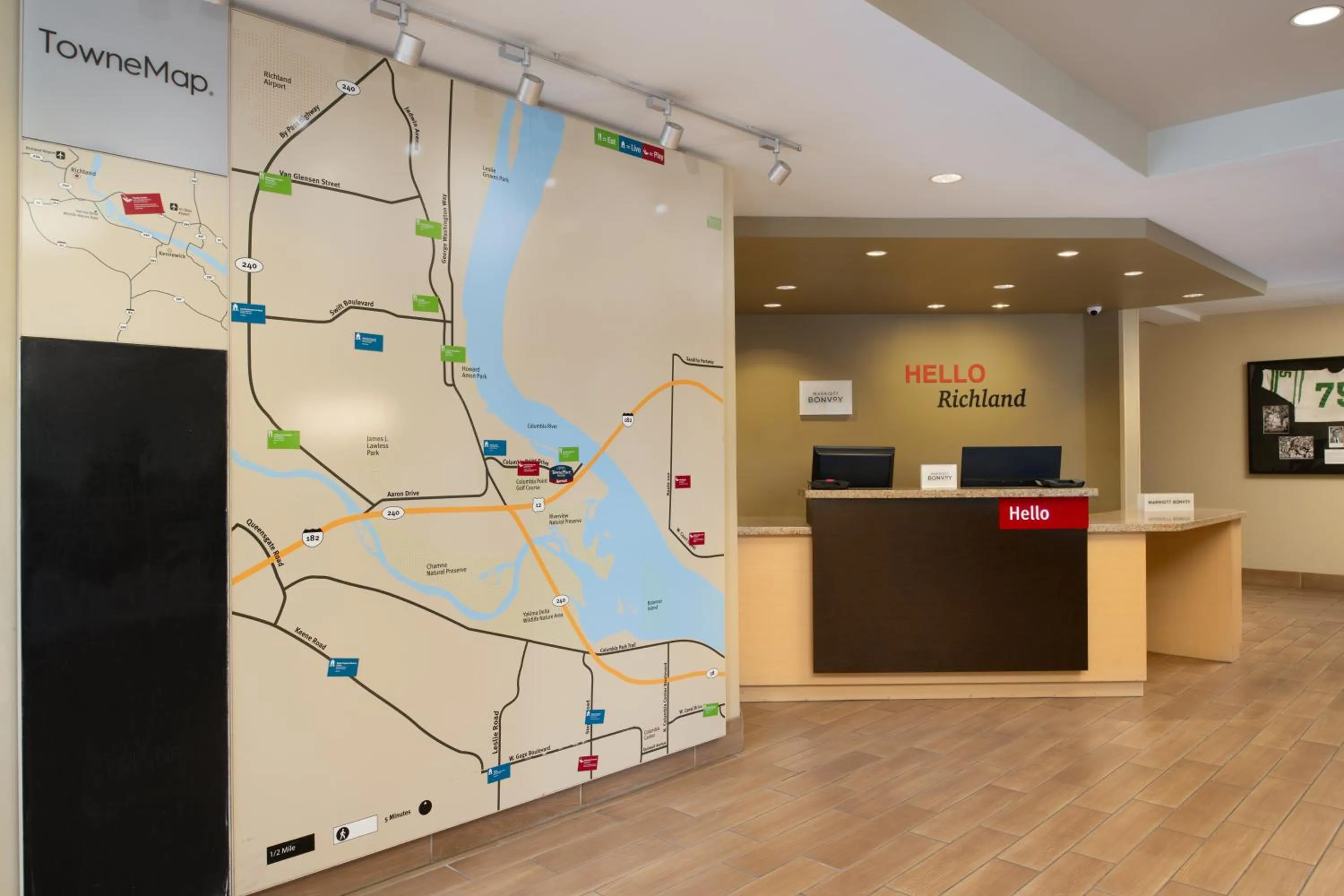 Lobby or reception in TownePlace Suites Richland Columbia Point