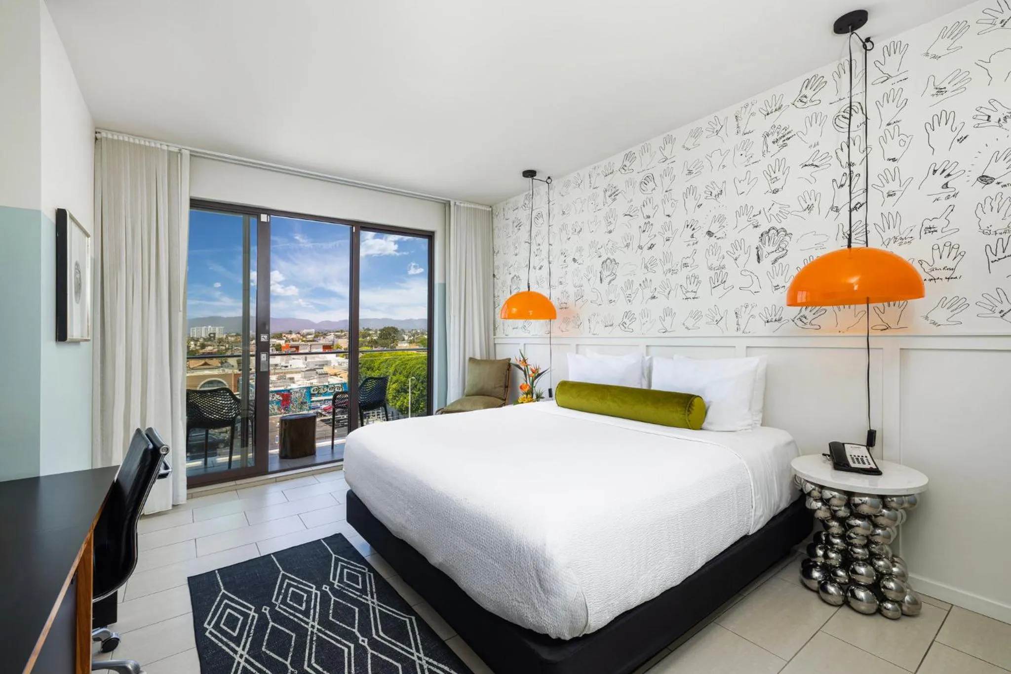 Bedroom, Bed in Hotel Erwin Venice Beach