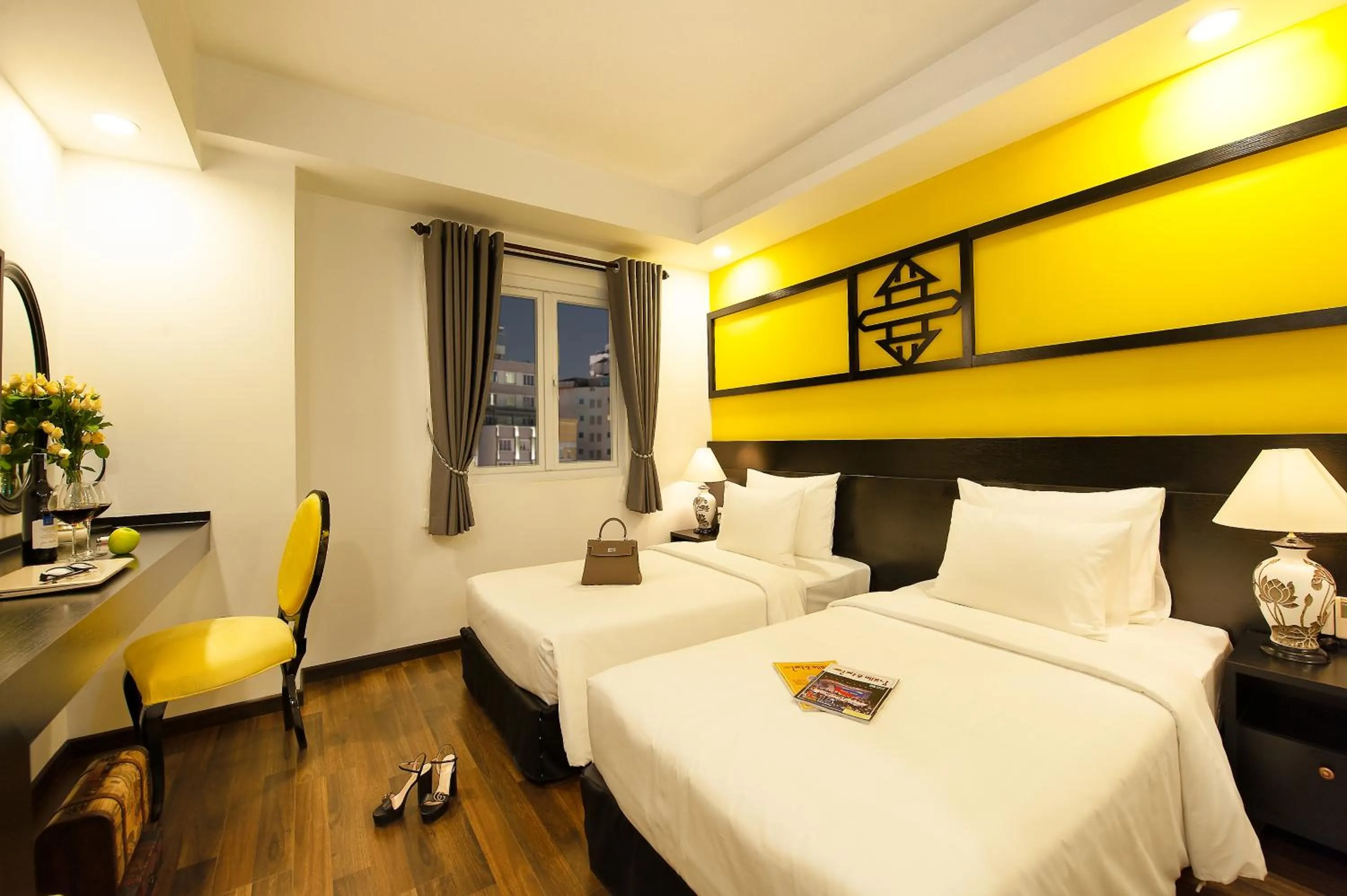 Bed in Adora Art Hotel