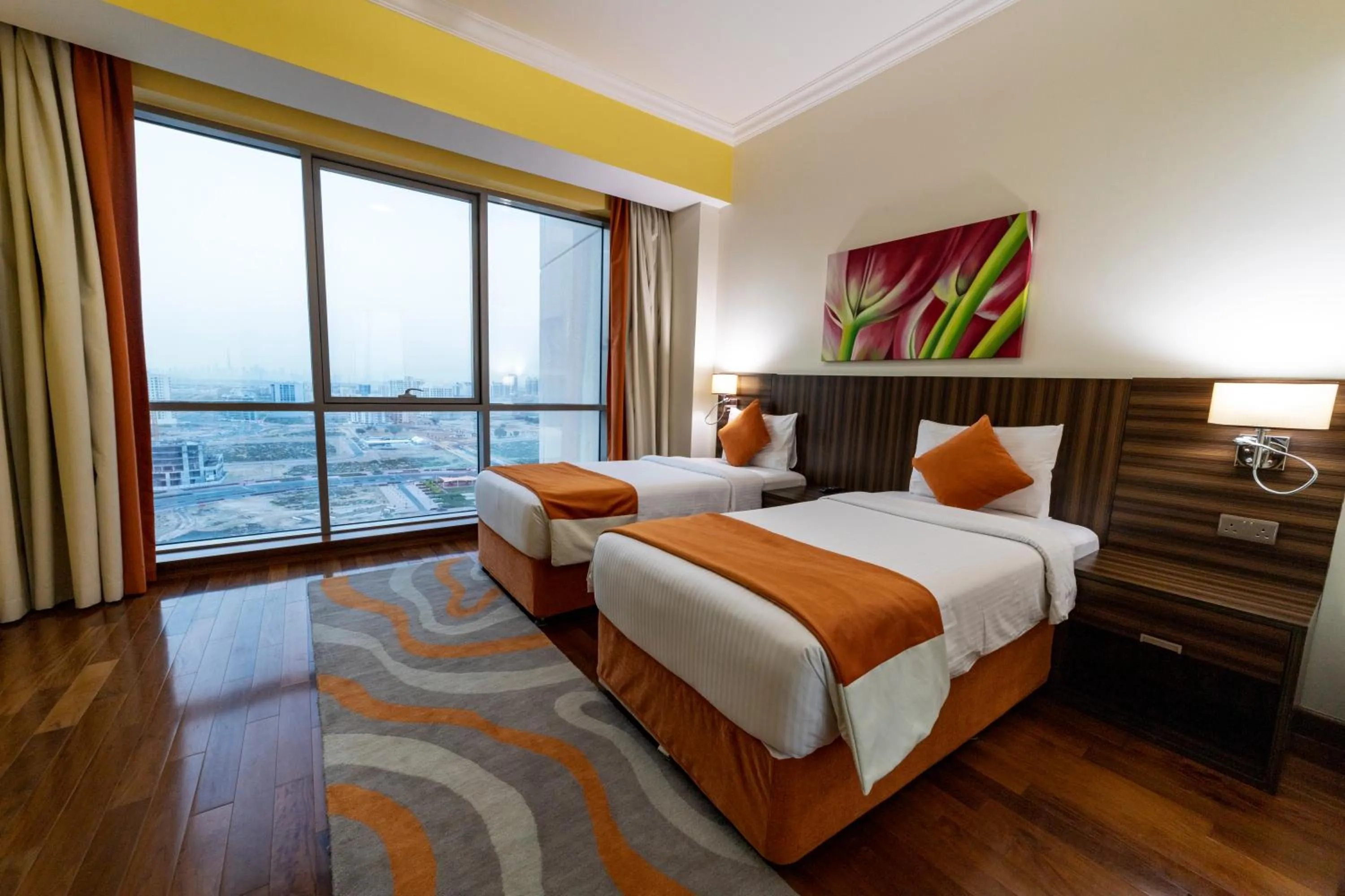 Bedroom, Bed in Abidos Hotel Apartment Dubai Land