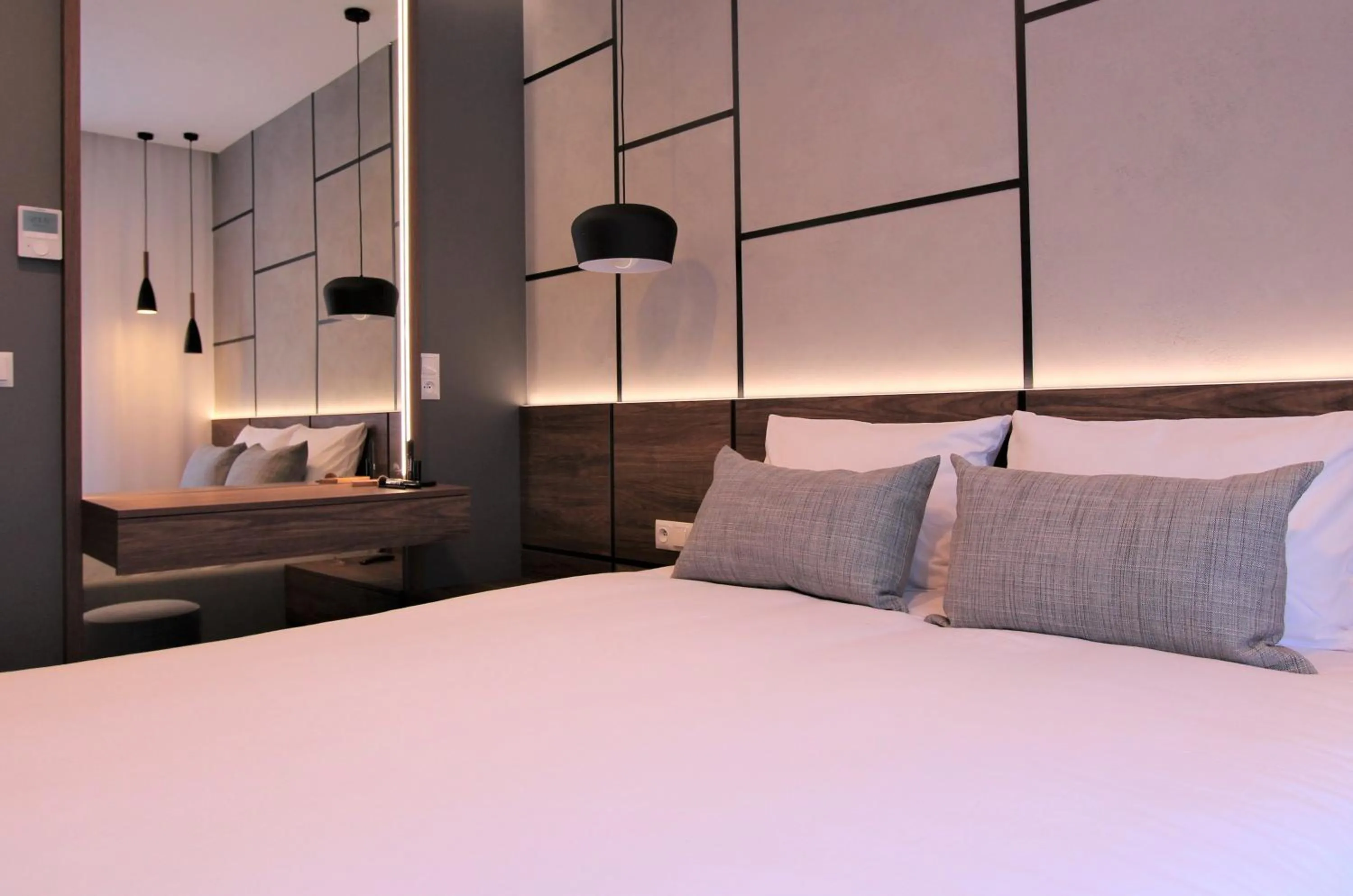 Decorative detail, Bed in Lubicz Luxury Apartment
