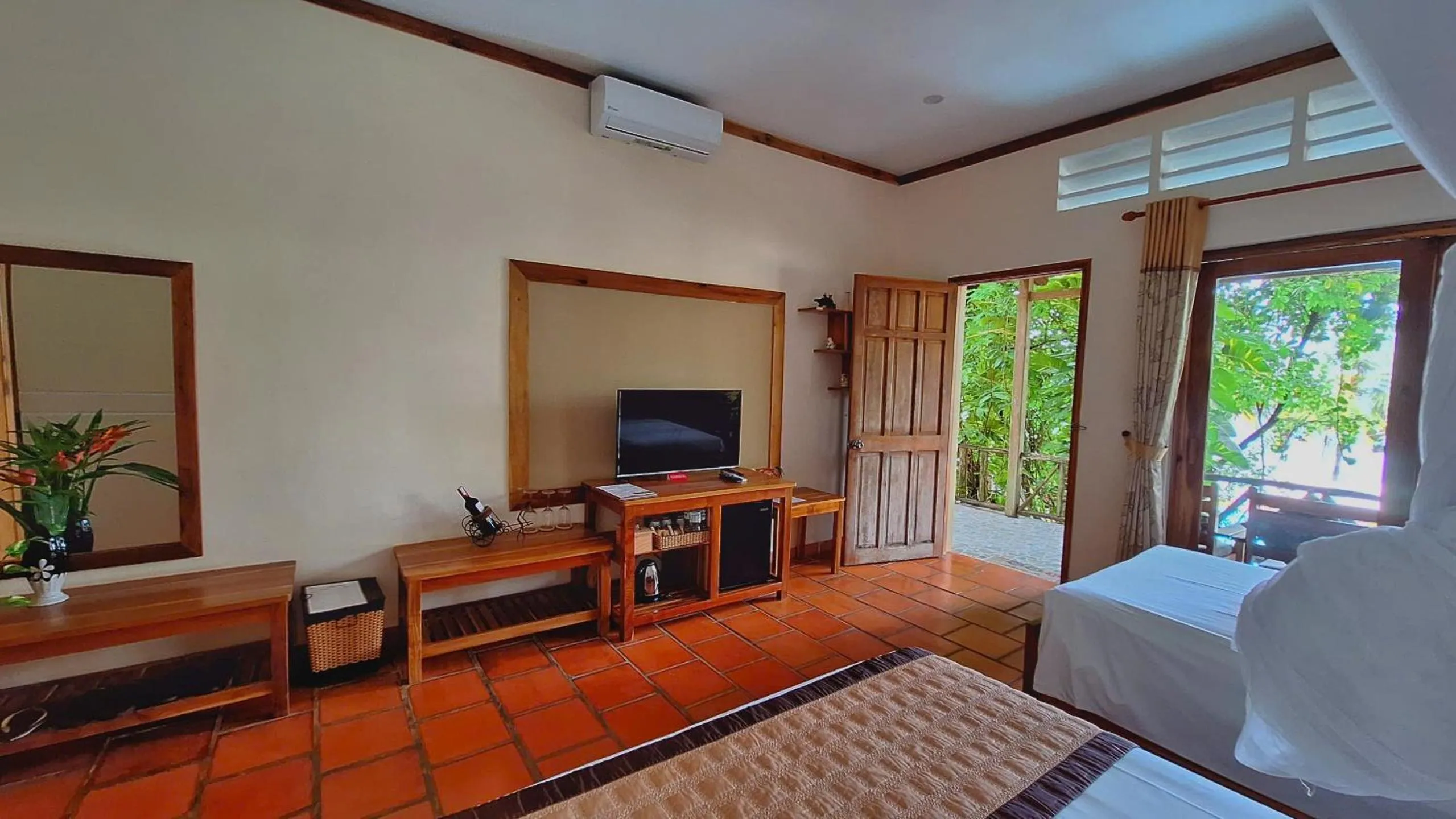 Bed in Ancarine Beach Resort