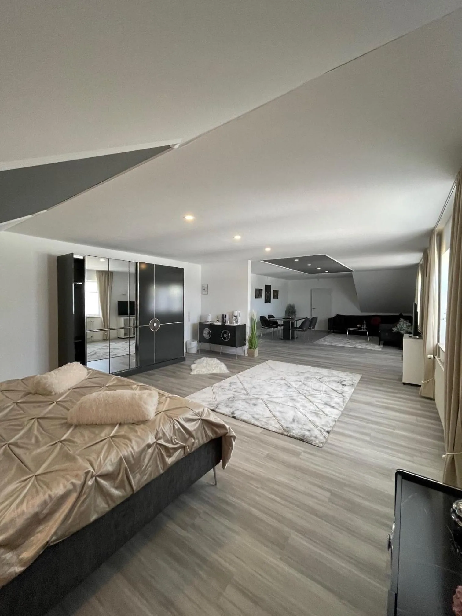 Bed in Hotel Rosenheim