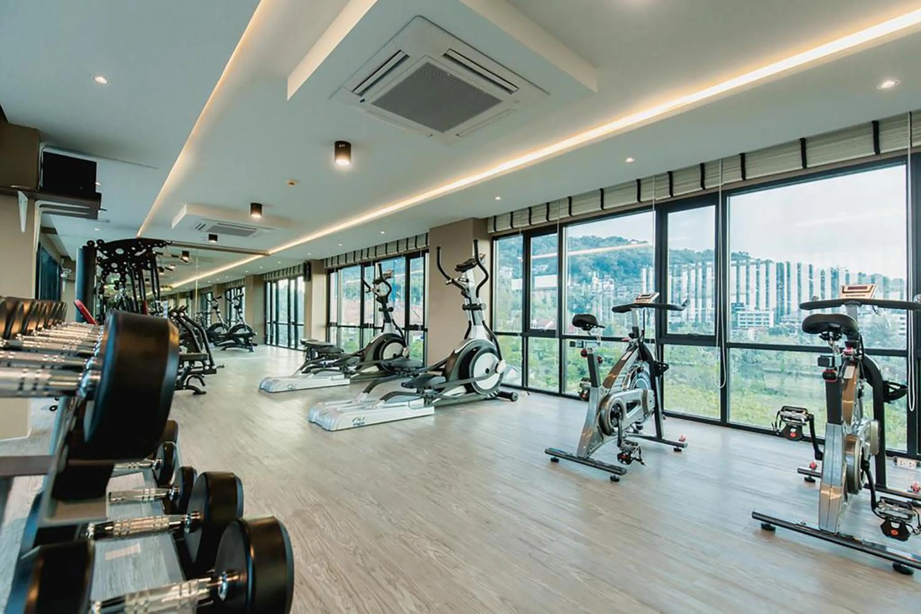 Fitness centre/facilities in The Aristo by Holy Cow, 2-BR, mountain view