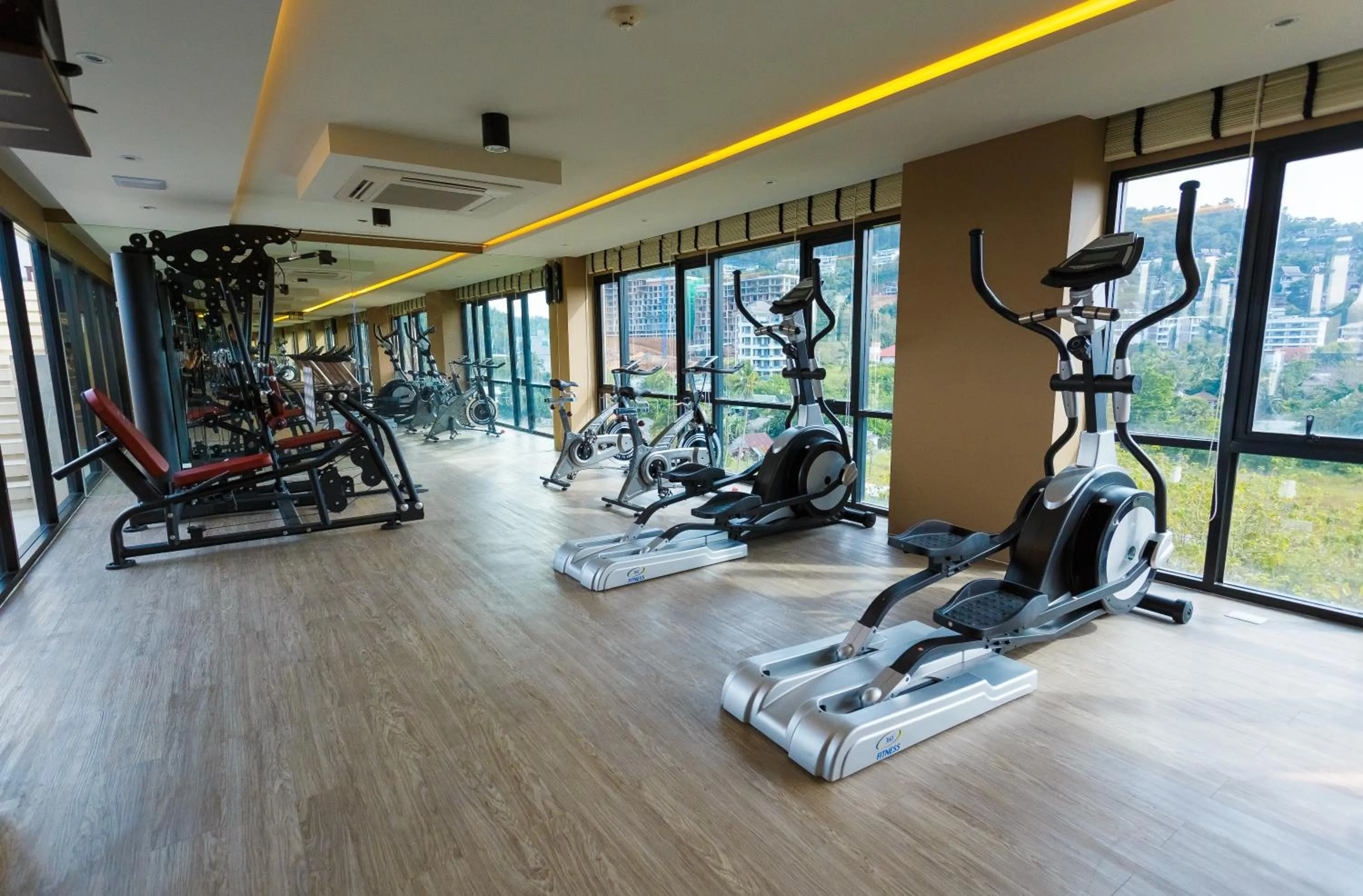 Fitness centre/facilities in The Aristo by Holy Cow, 2-BR, mountain view