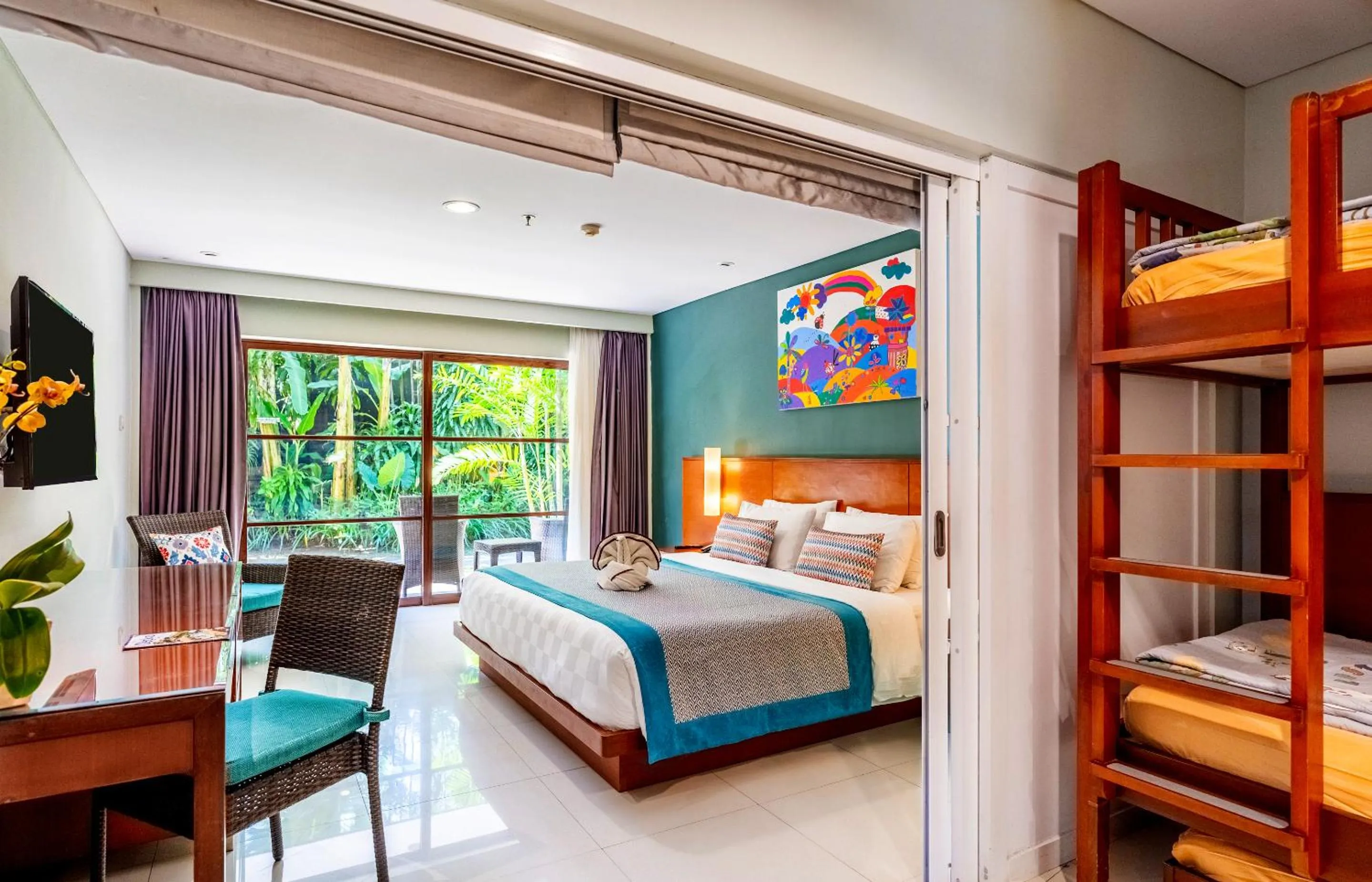 View (from property/room), Bed in Bali Dynasty Resort