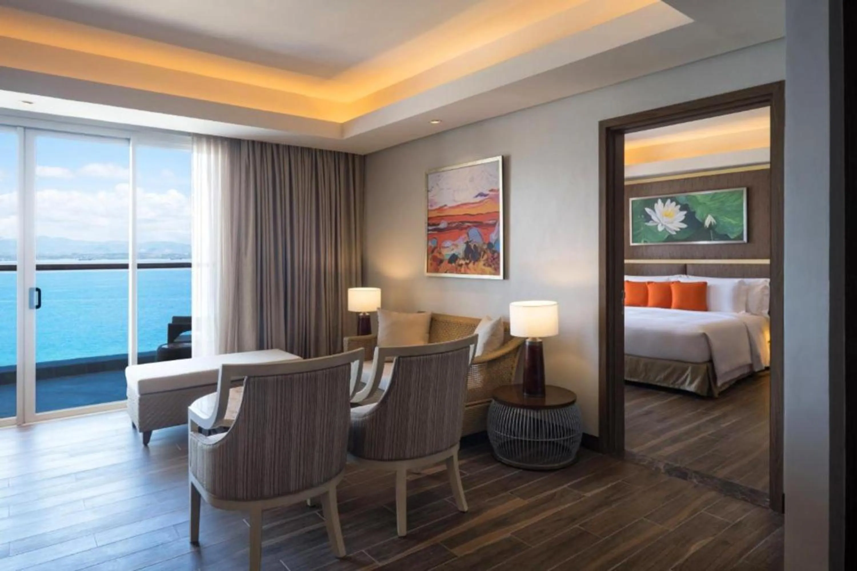 Seating area, Bed in Dusit Thani Mactan Cebu Resort