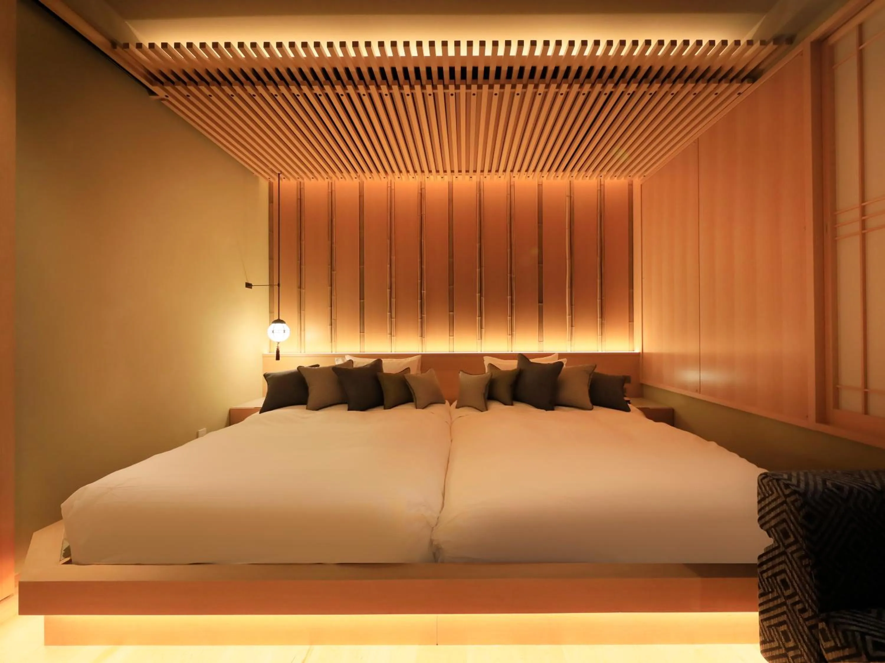 Bed in Hotel Gion Ichirin