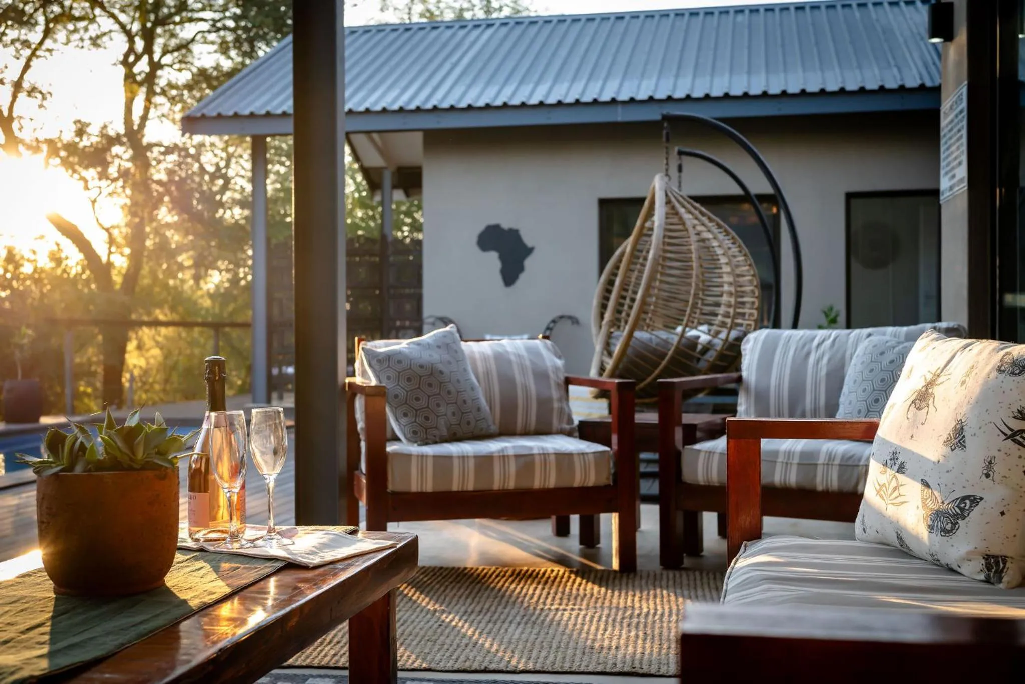 Patio in Rafiki Bush Lodge