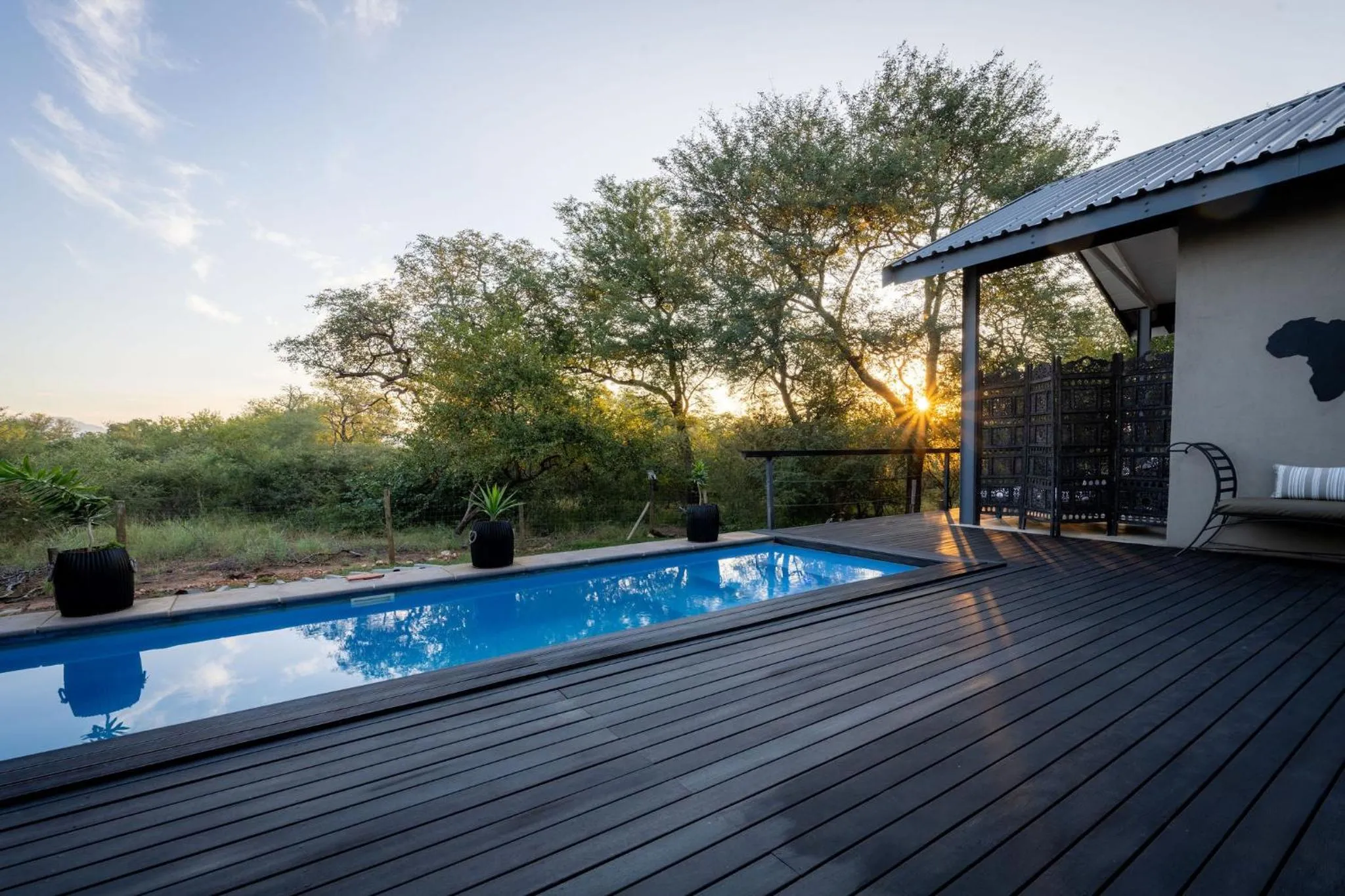 Pool view in Rafiki Bush Lodge