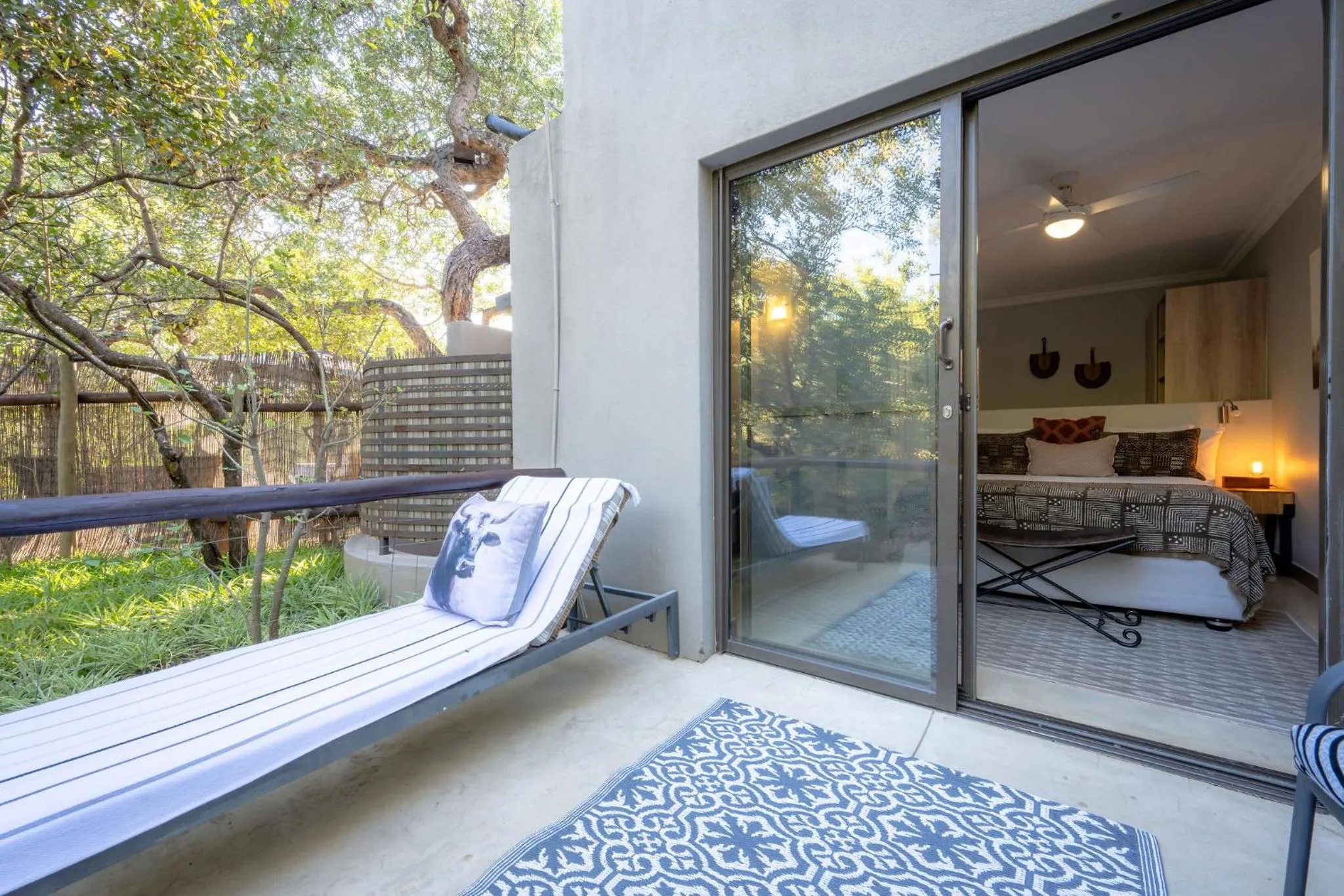 Patio, Bed in Rafiki Bush Lodge