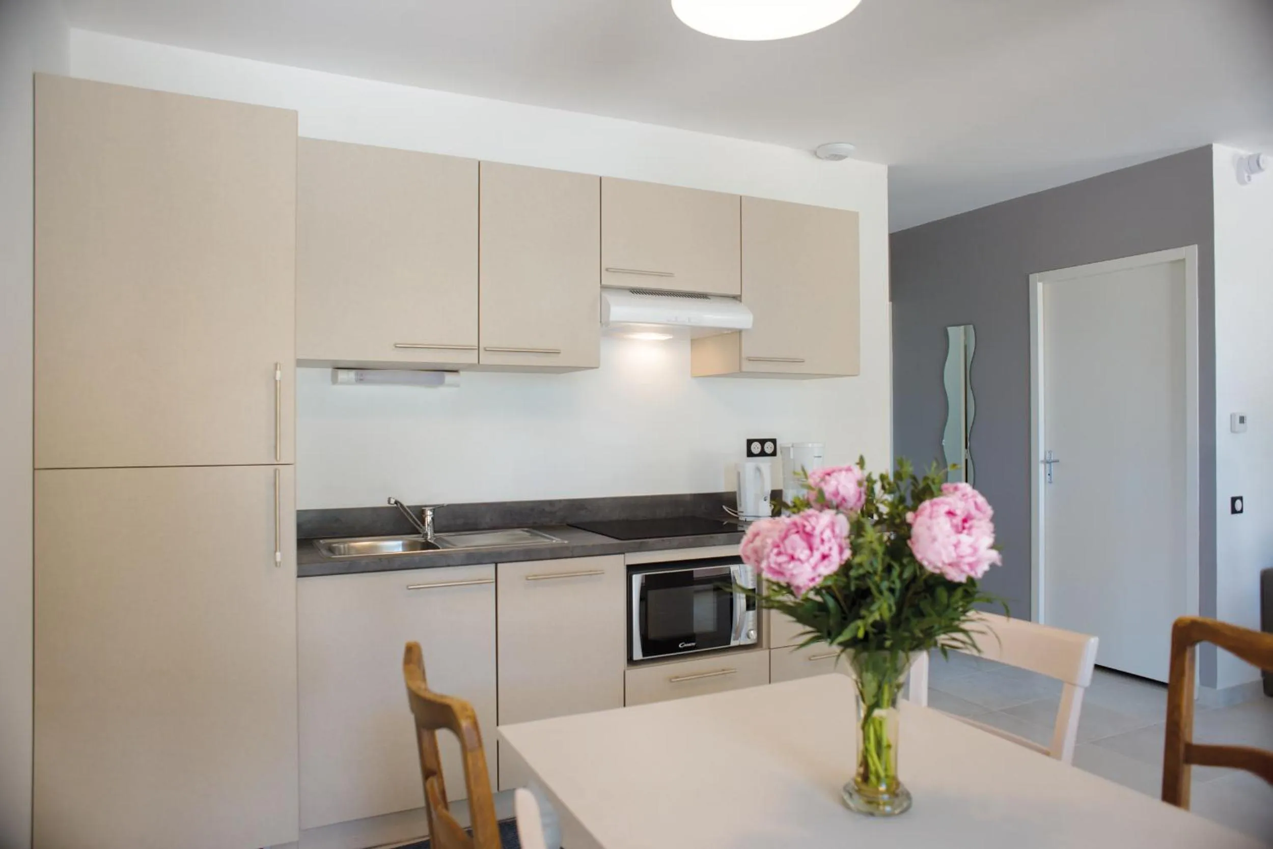 Kitchen or kitchenette in Appartements des Joncas