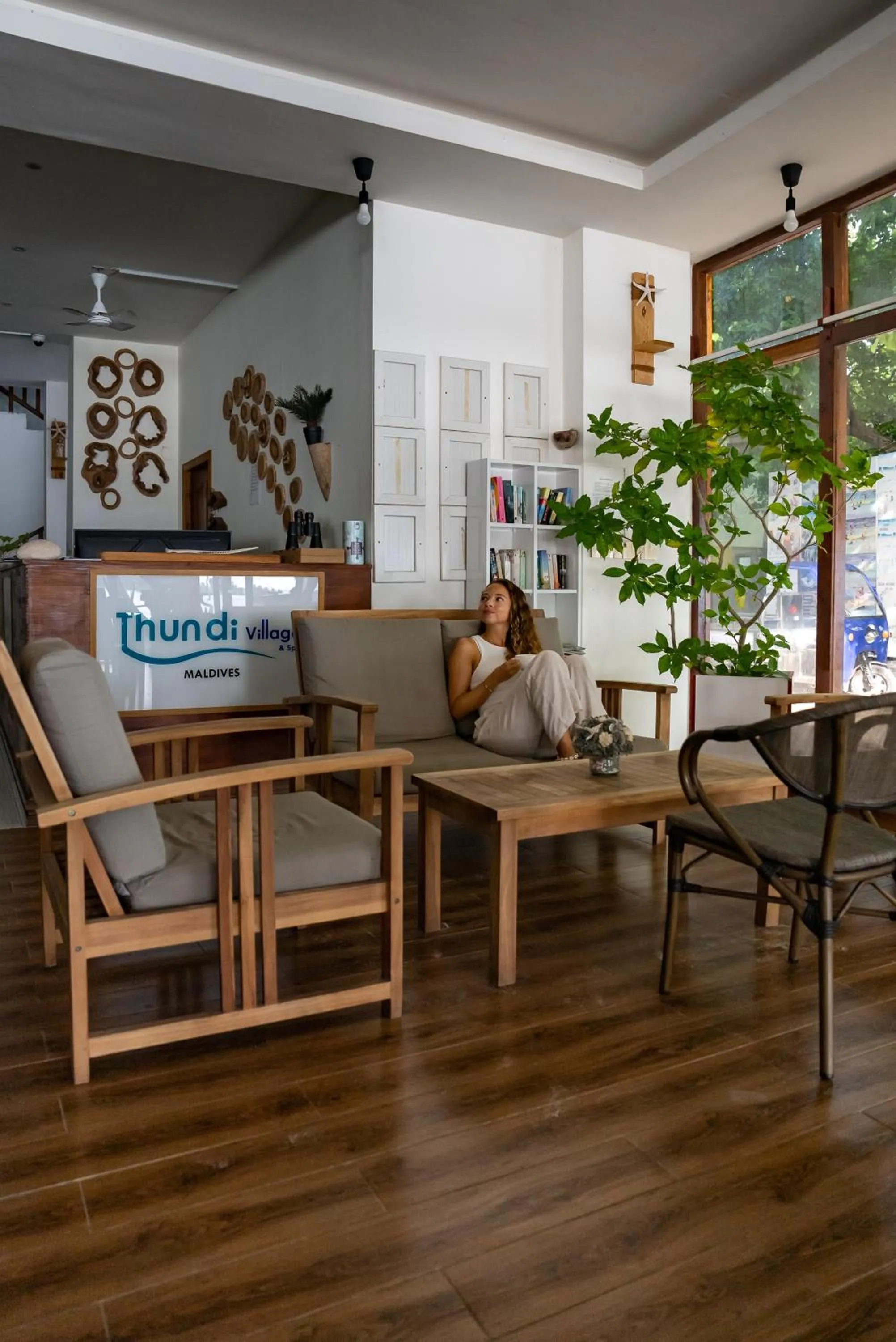 Living room in Thundi Village & Spa