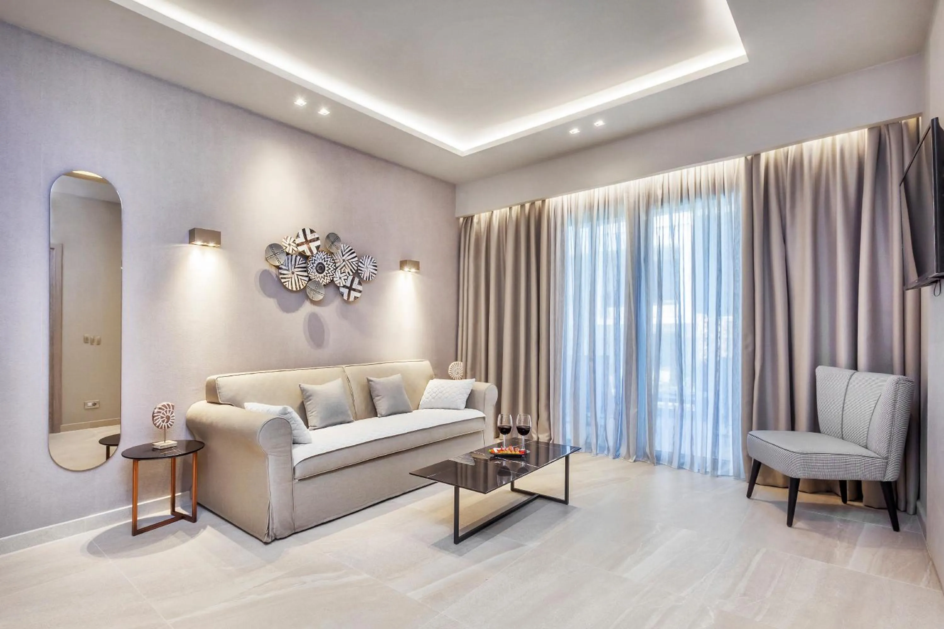 Living room in Pefki Deluxe Residences