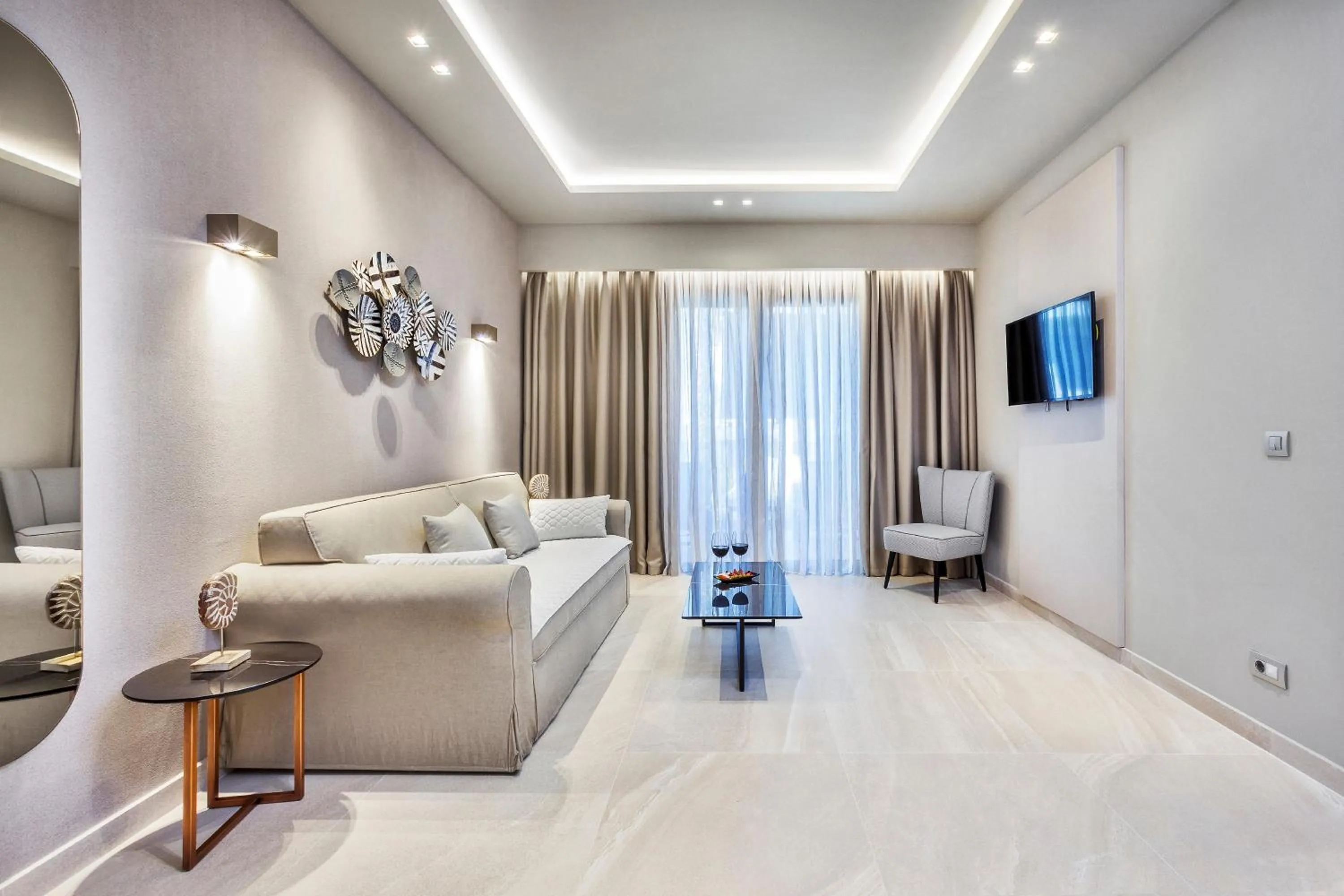 Living room in Pefki Deluxe Residences