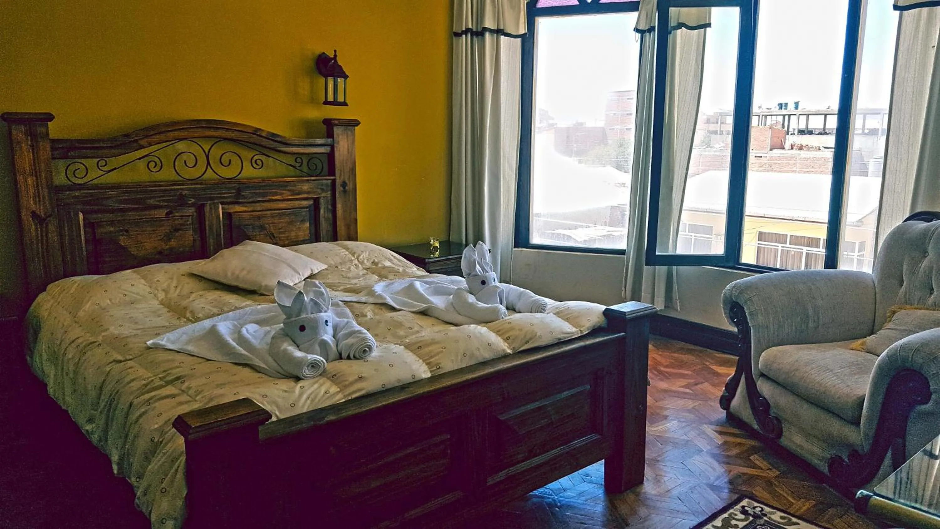 Decorative detail, Bed in Hostal La Magia de Uyuni