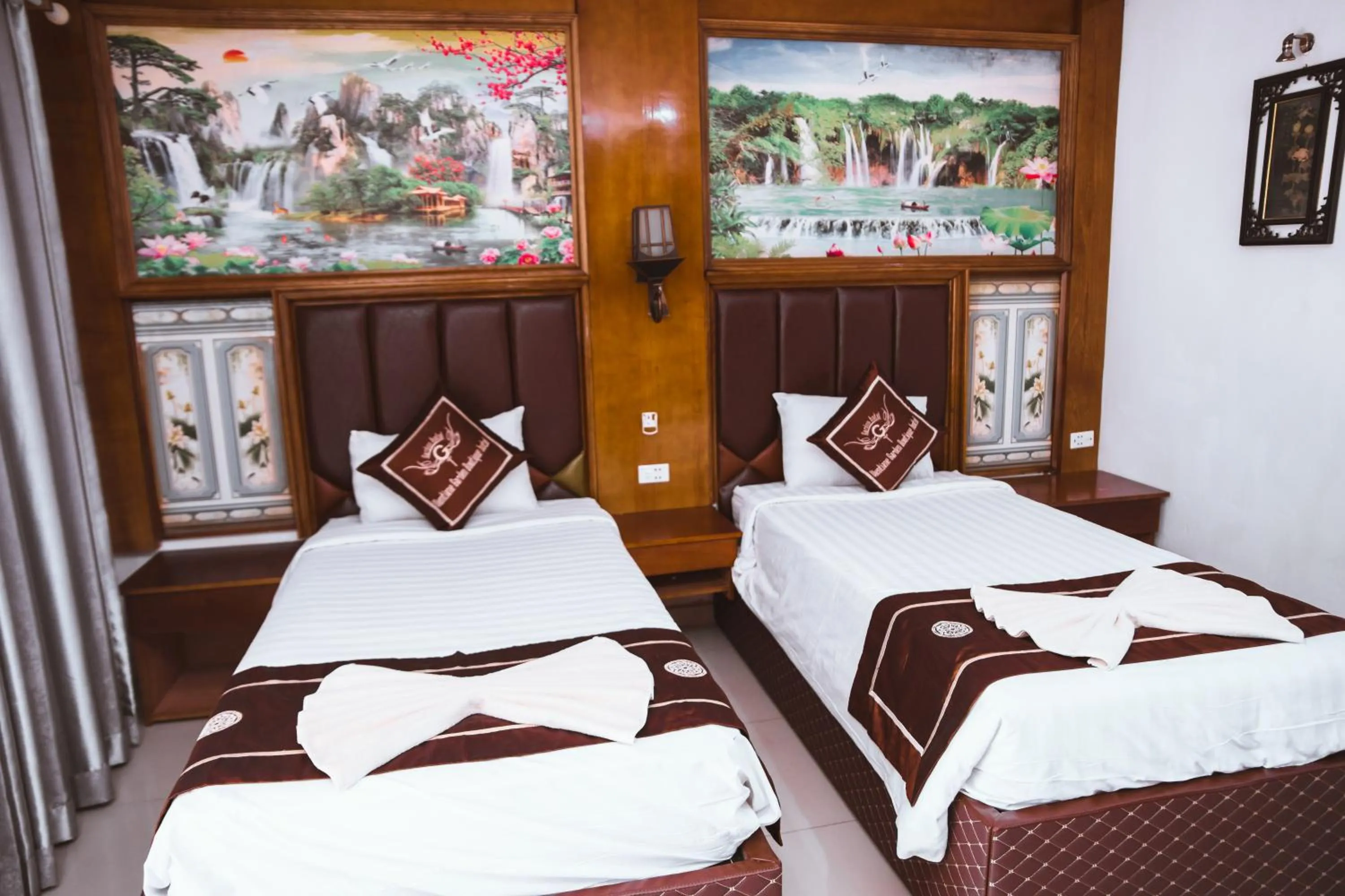 Bed in Vientiane Garden Villa Hotel