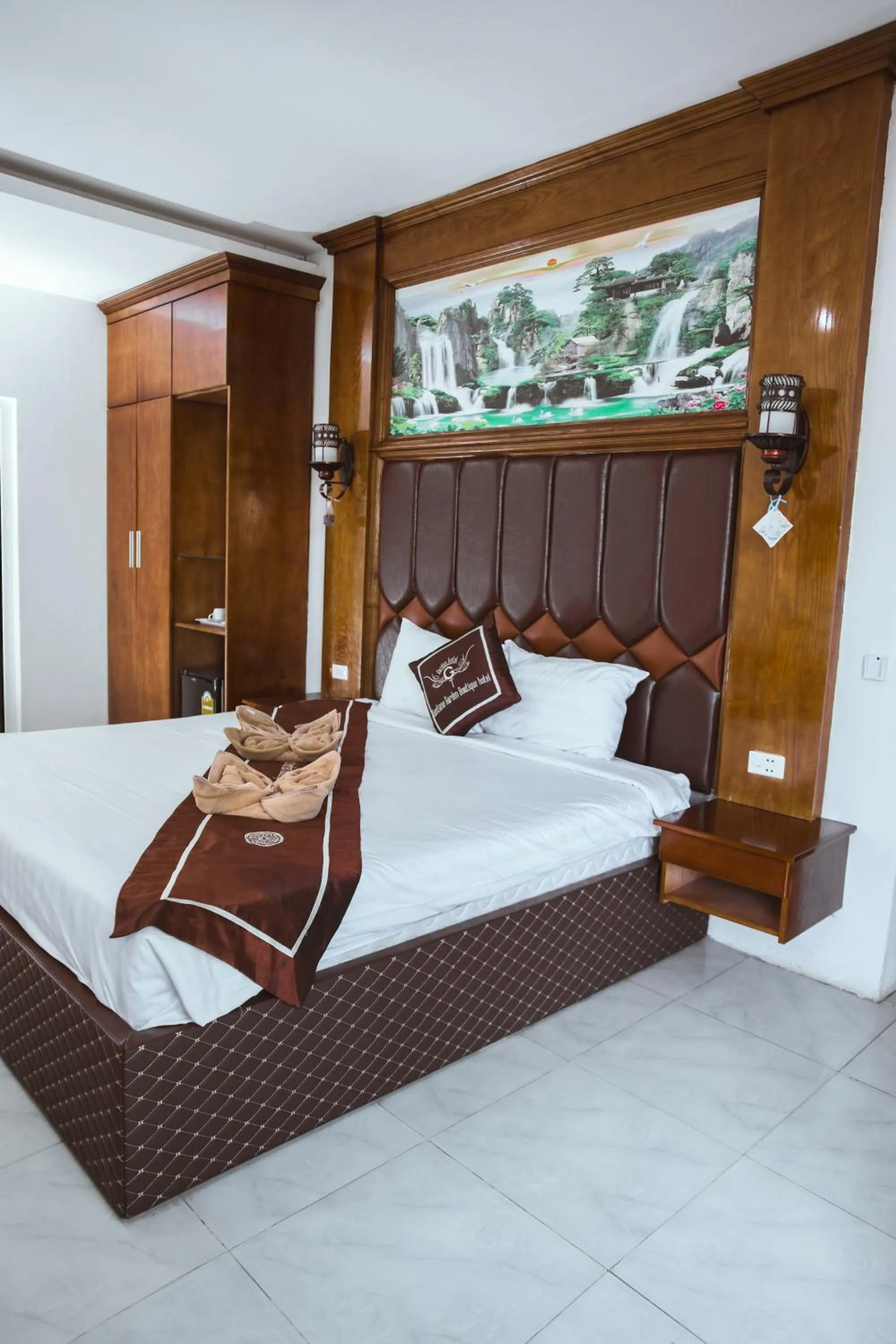 Bed in Vientiane Garden Villa Hotel