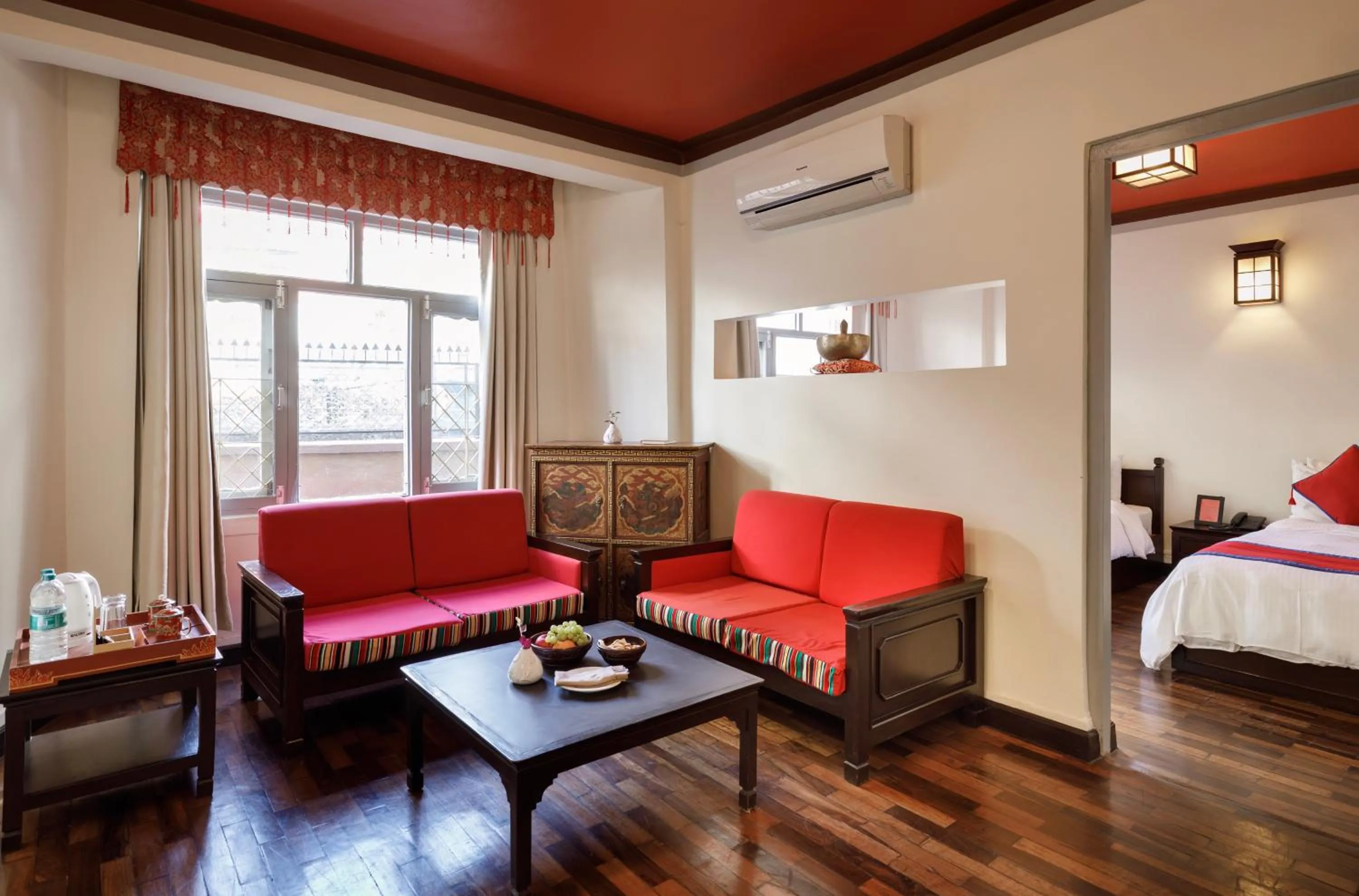 Seating area, Bed in Shambaling Boutique Hotel