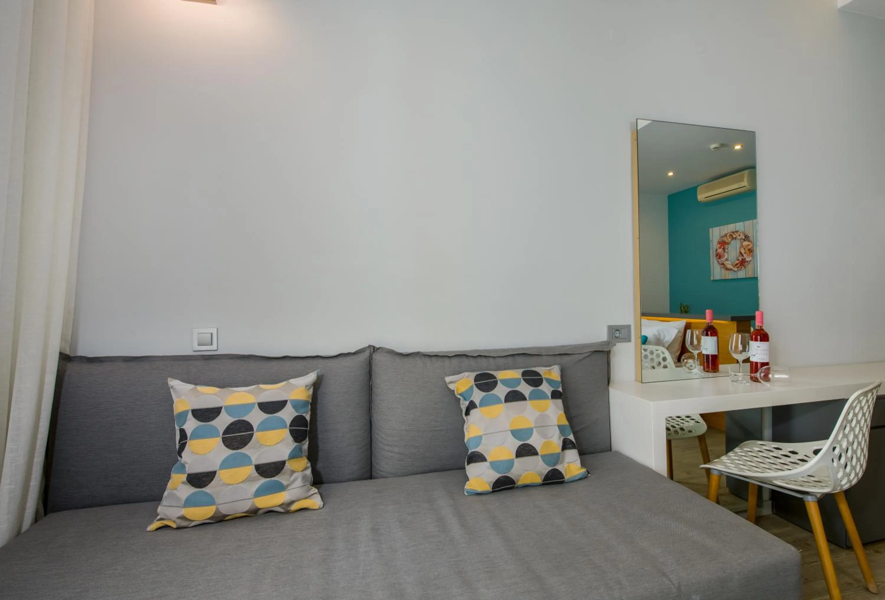 Seating area in Balos Beach