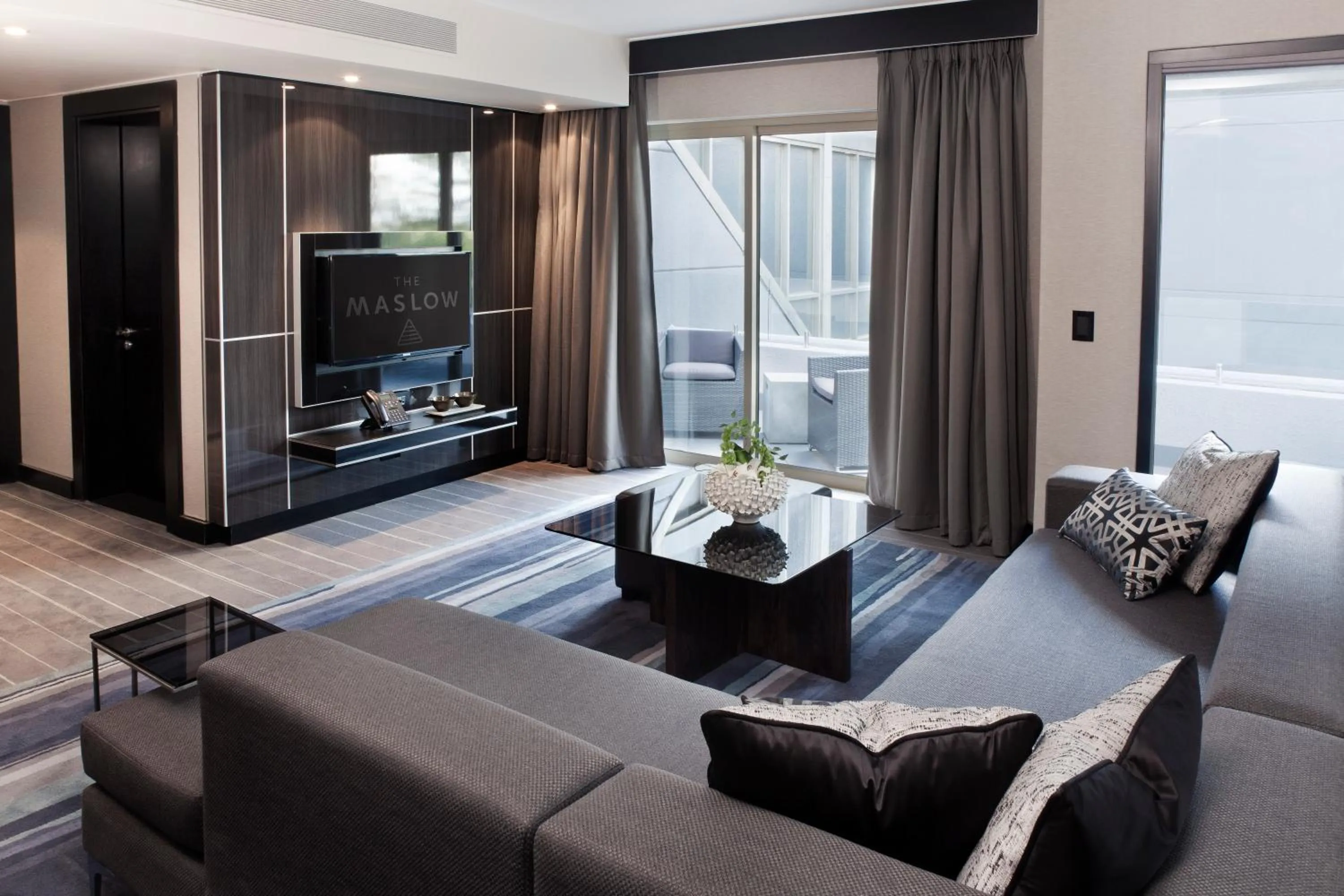 Seating area in The Maslow Hotel, Sandton