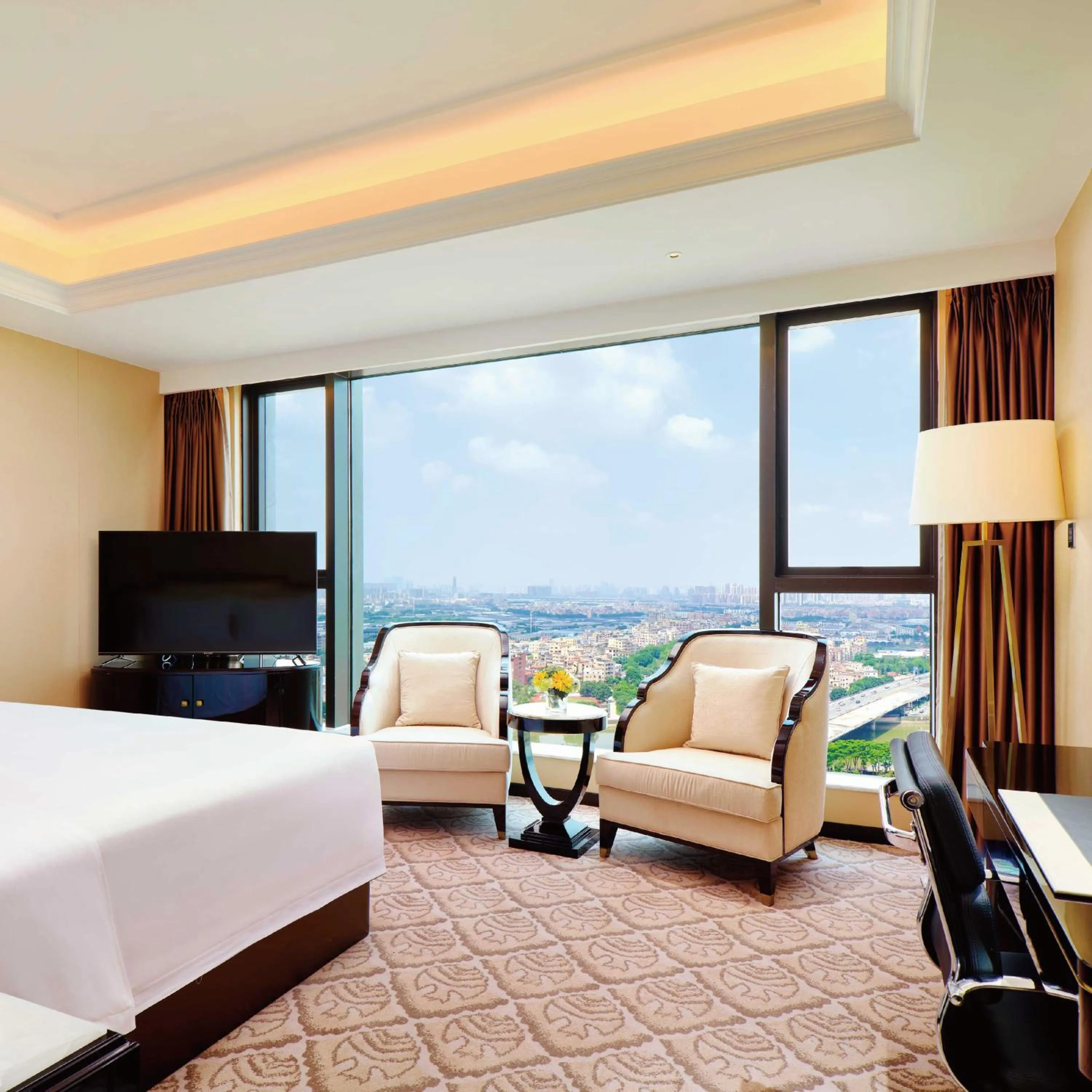 View (from property/room), Bed in The Yun Hotel Foshan Nanhai