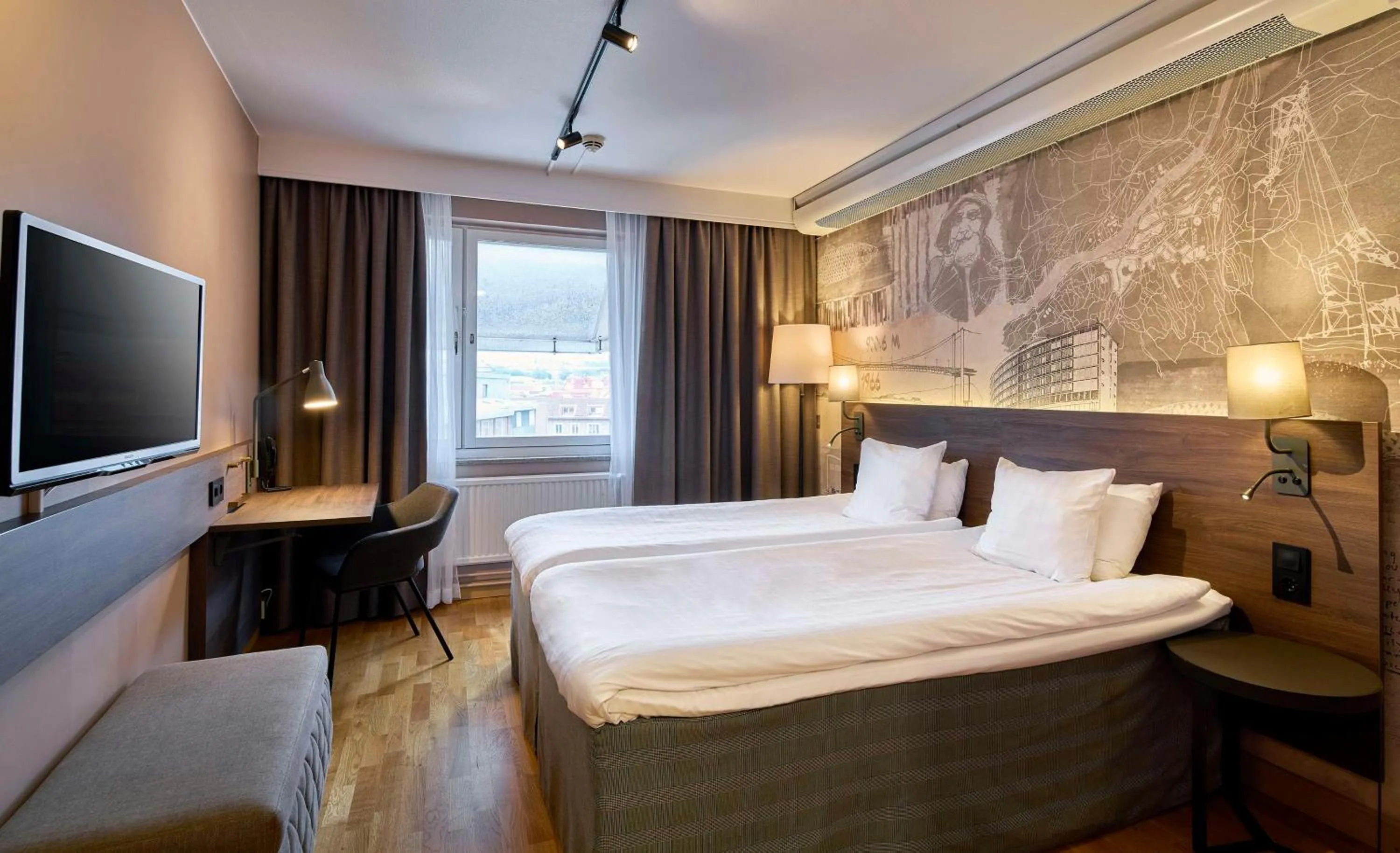 Bedroom, Bed in Scandic Opalen