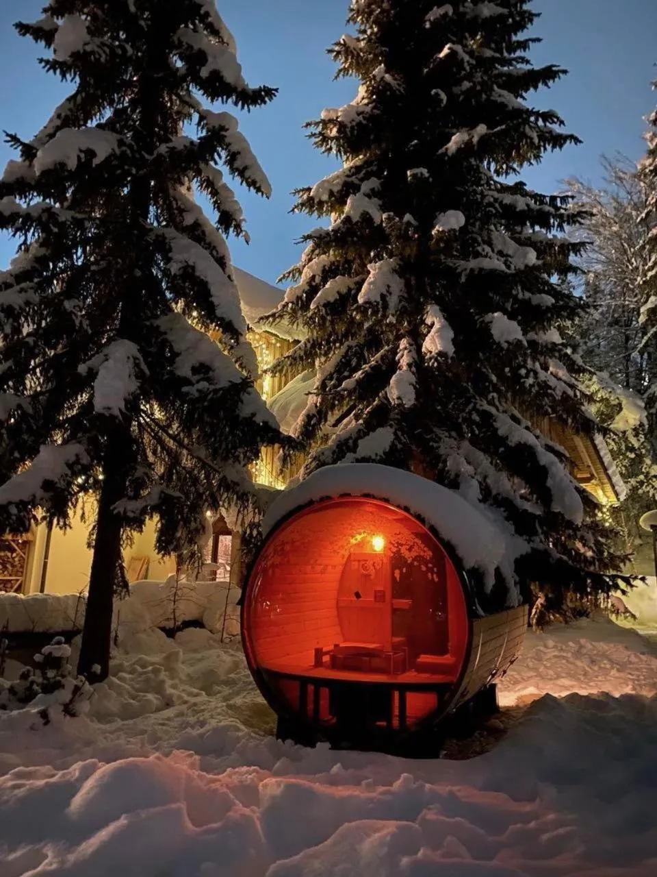 Night in JASNA NATUR Resort by the lake