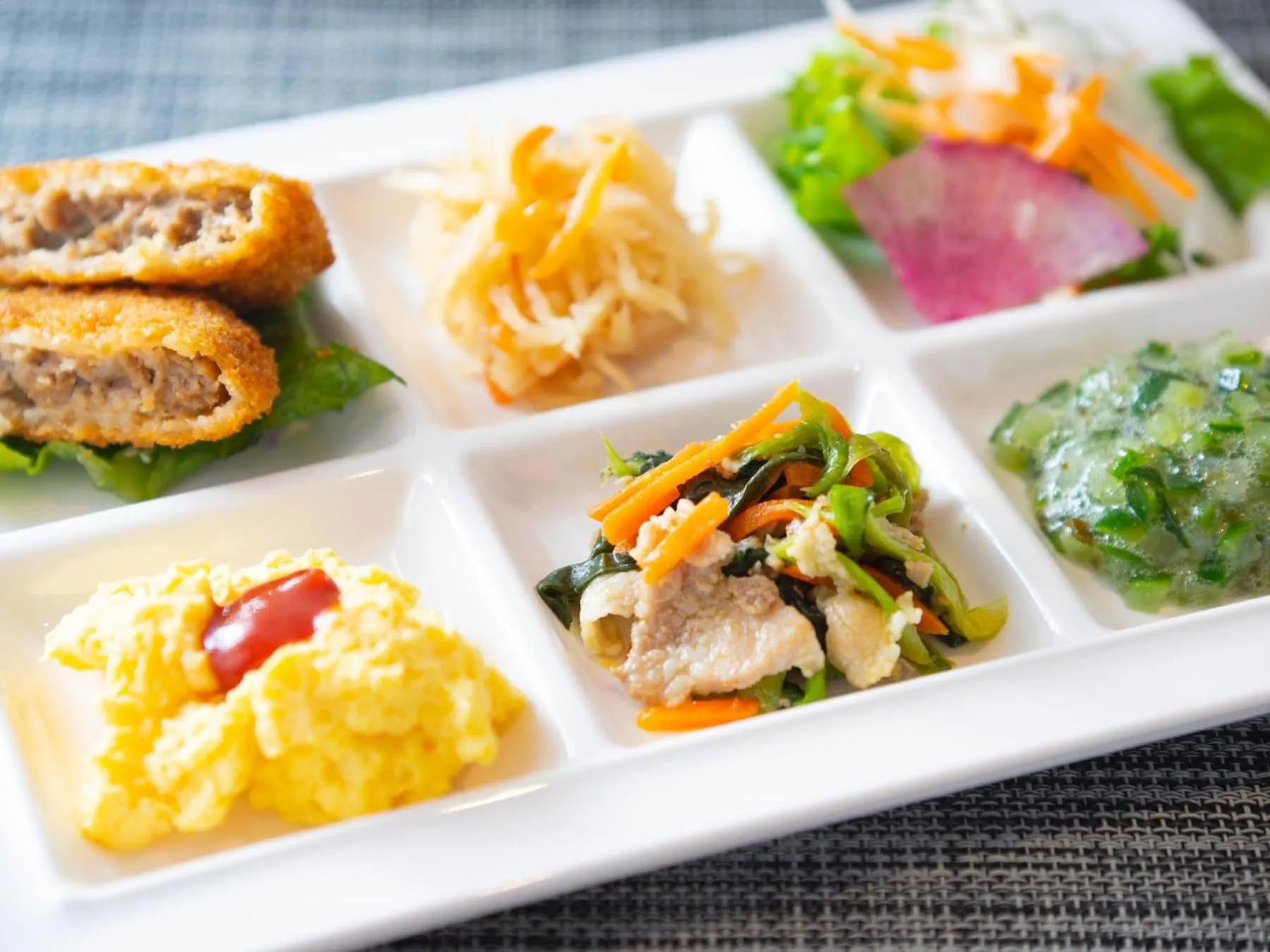 Buffet breakfast in Super Hotel Yamagata Sakurambo-Higashine Station Front