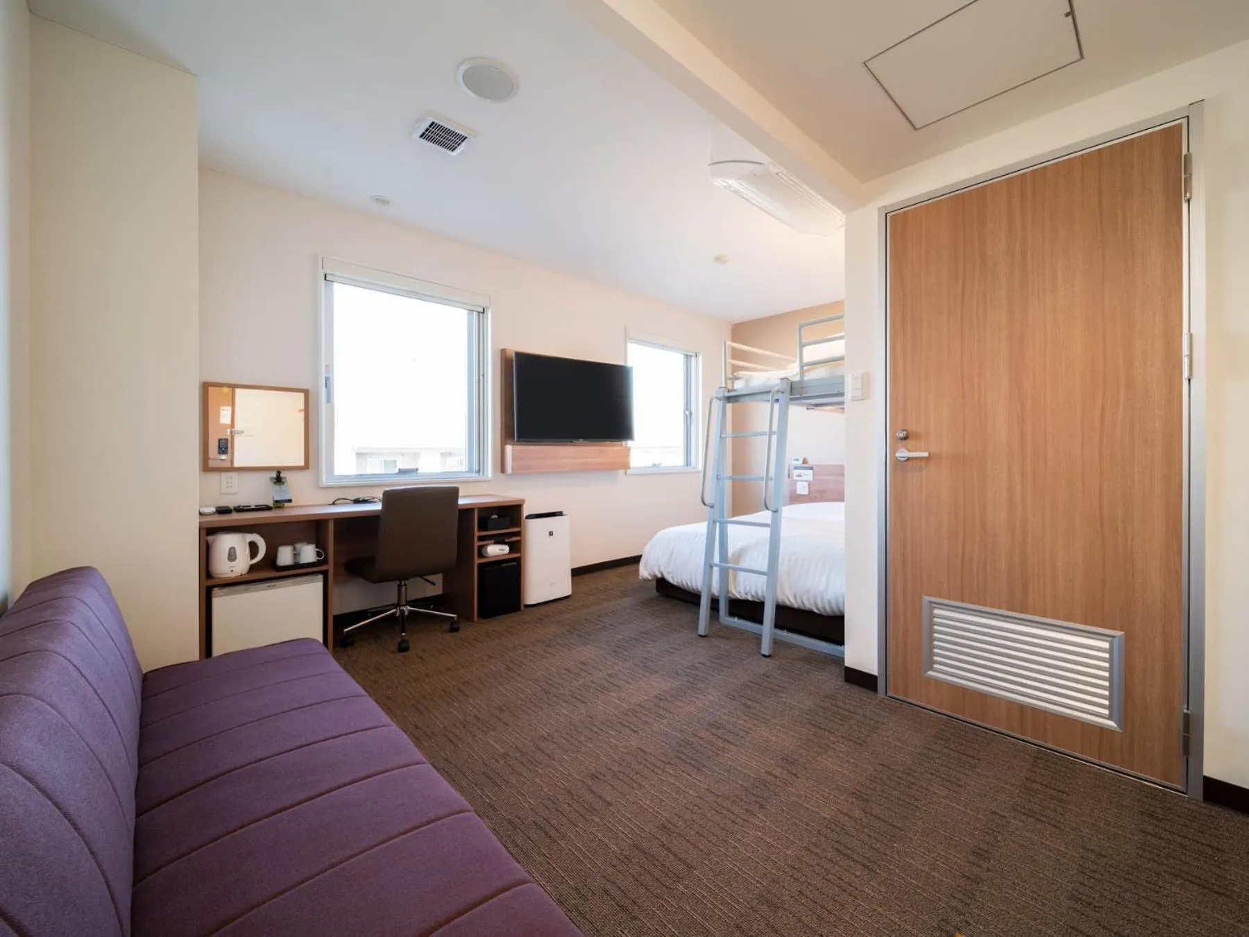 Photo of the whole room, Bed in Super Hotel Yamagata Sakurambo-Higashine Station Front