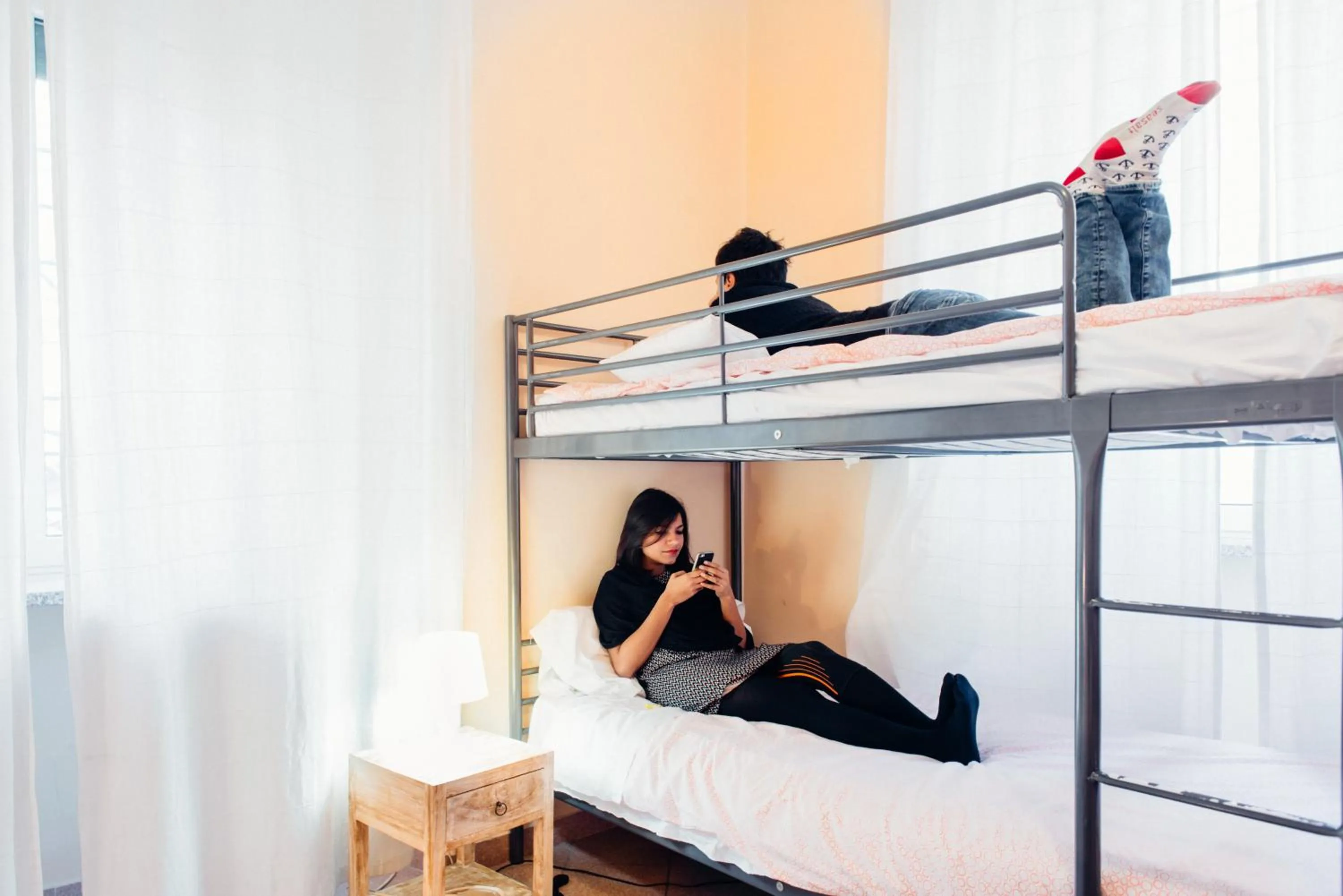 People, Bed in The Beehive Hostel