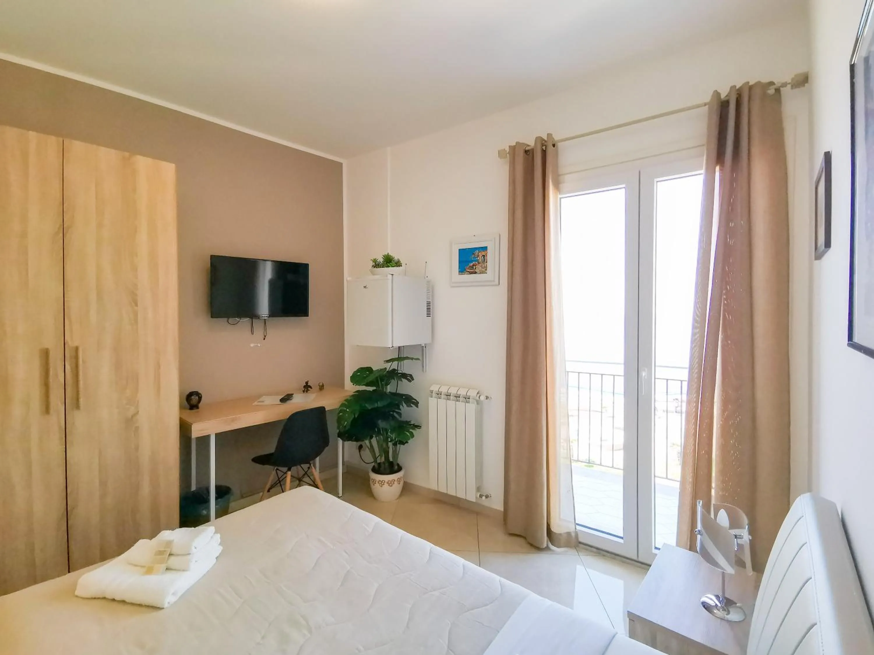 Bed in B&B Una Terrazza sul Golfo di Sferracavallo