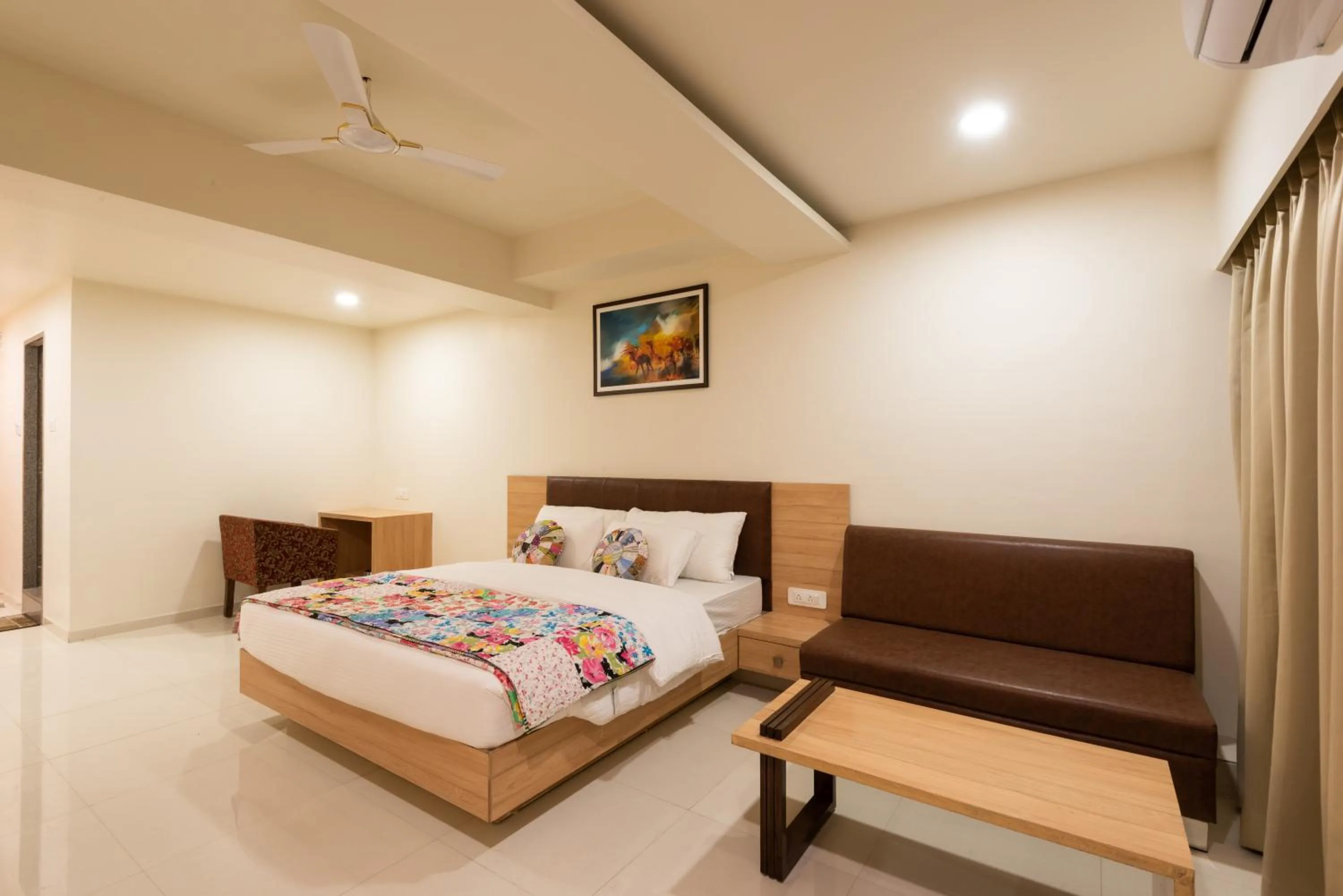 Photo of the whole room, Bed in Hotel Drishti,Bhopal