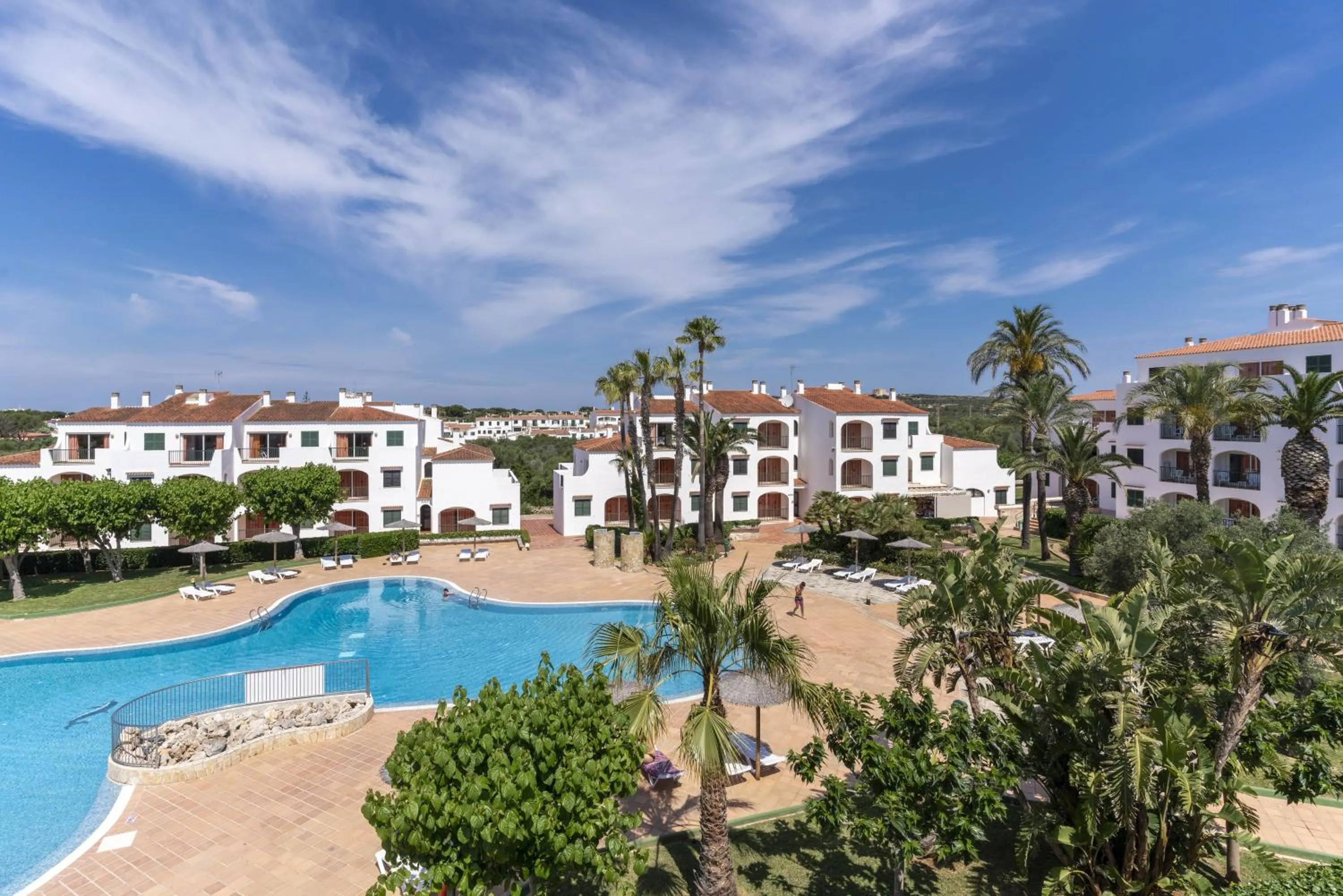 Pool view in Apartamentos Vista Blanes