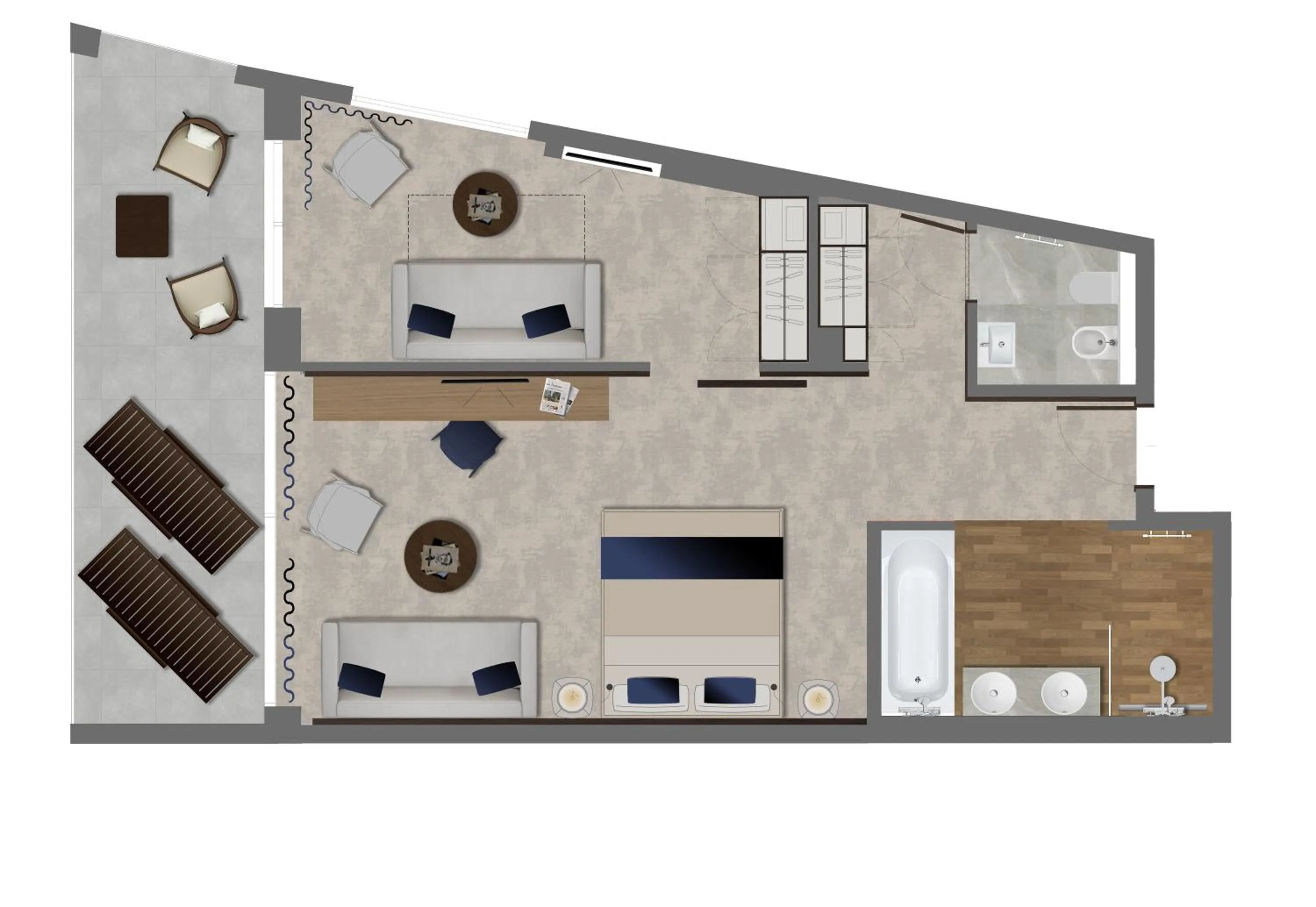 Photo of the whole room in Luxury Hotel Riva