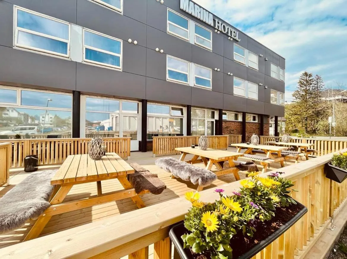 Balcony/Terrace in Marina Hotel Lofoten