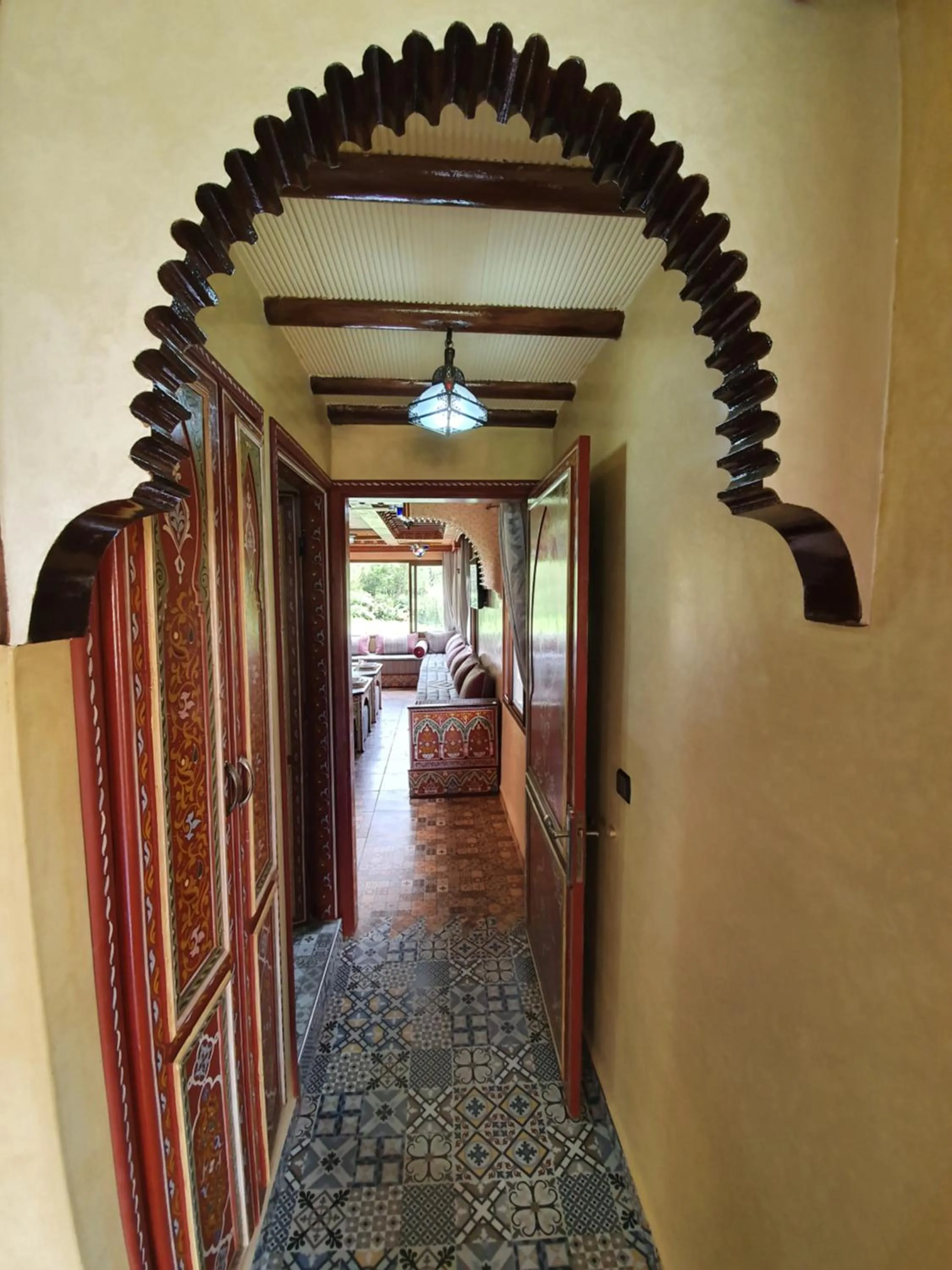 Decorative detail in Dar Assarou - Toubkal National Park Lodge