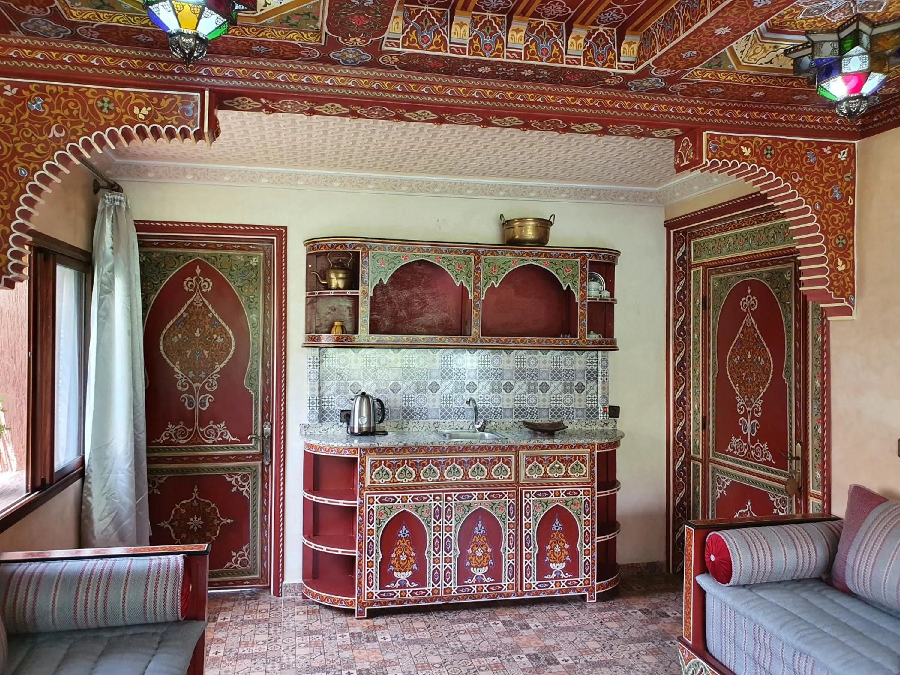 Living room in Dar Assarou - Toubkal National Park Lodge