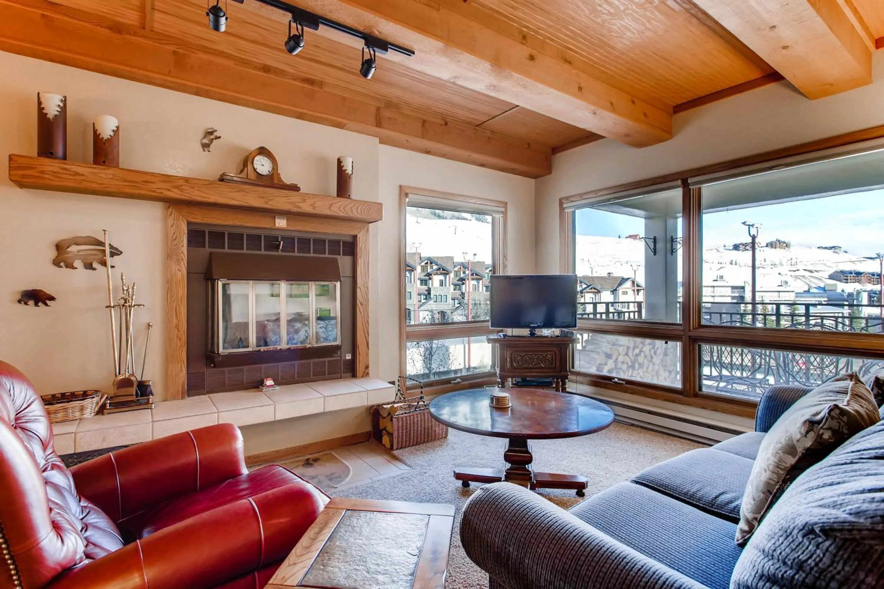 Living room in The Plaza Condominiums by Crested Butte Mountain Resort