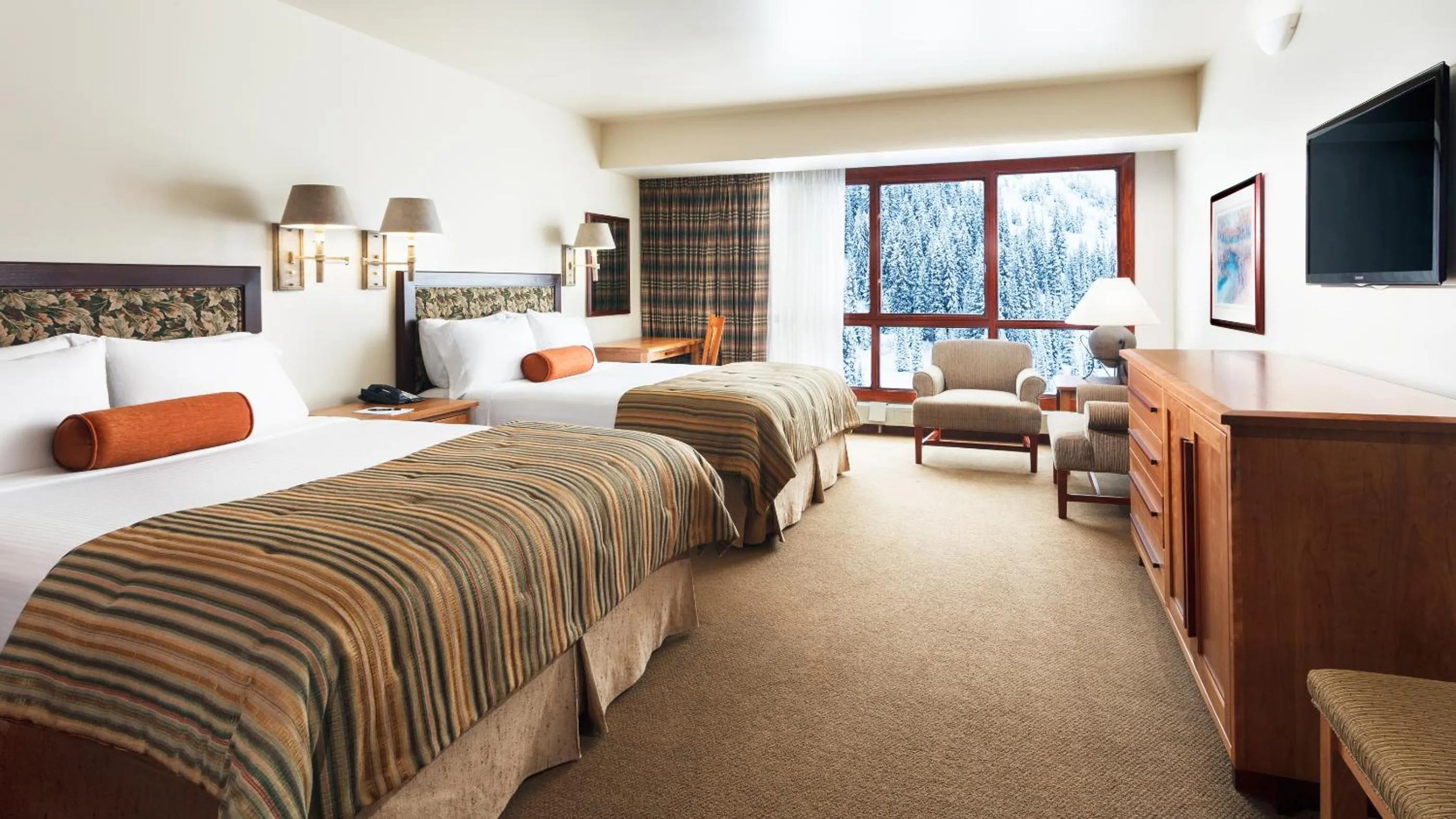 Bed in Alta's Rustler Lodge