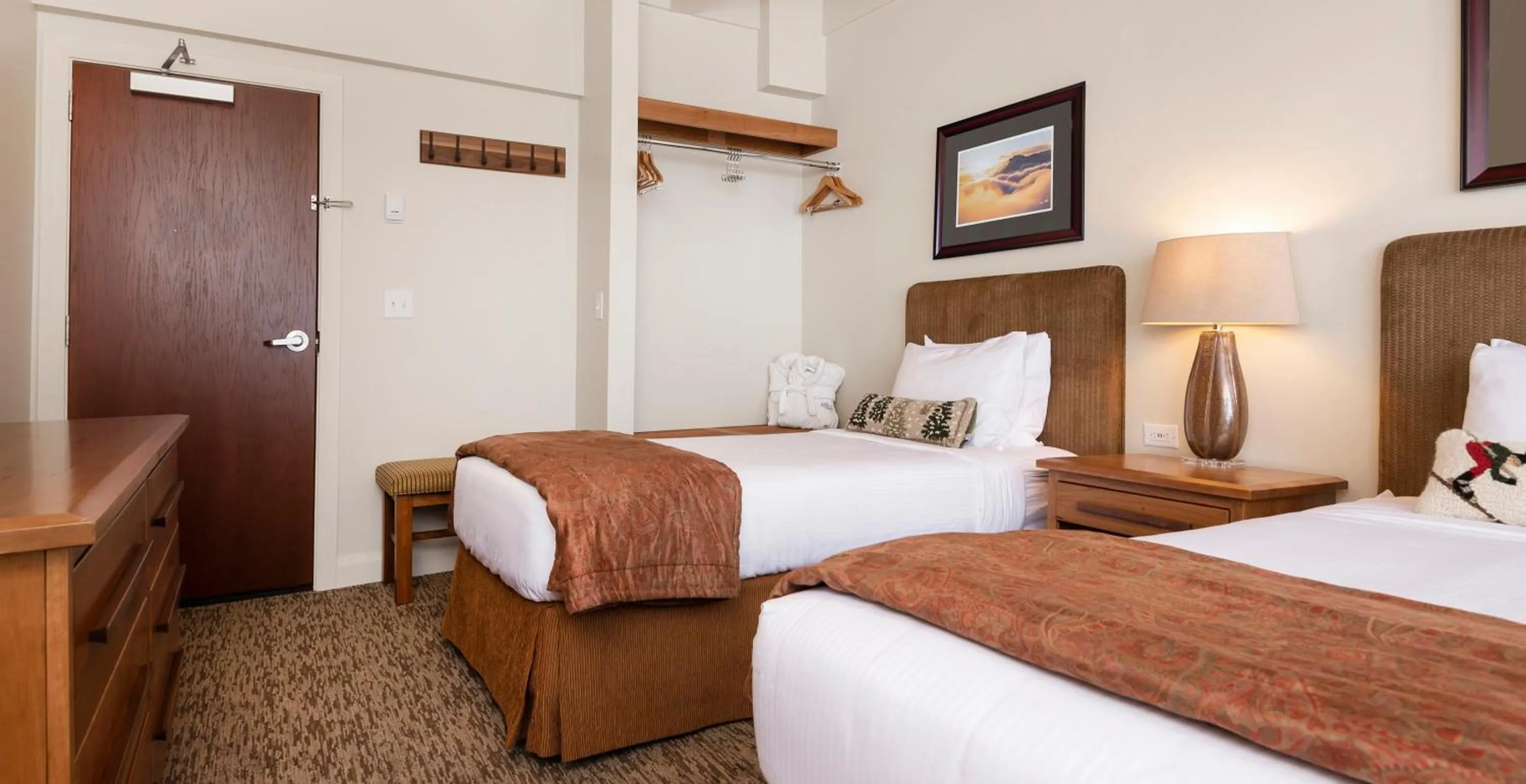 Bed in Alta's Rustler Lodge