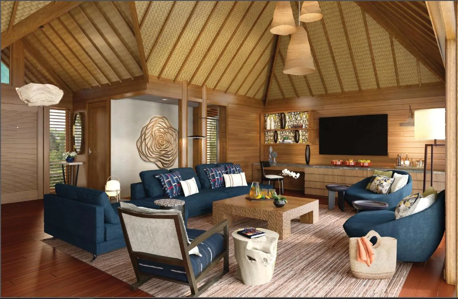 Living room in Four Seasons Resort Bora Bora