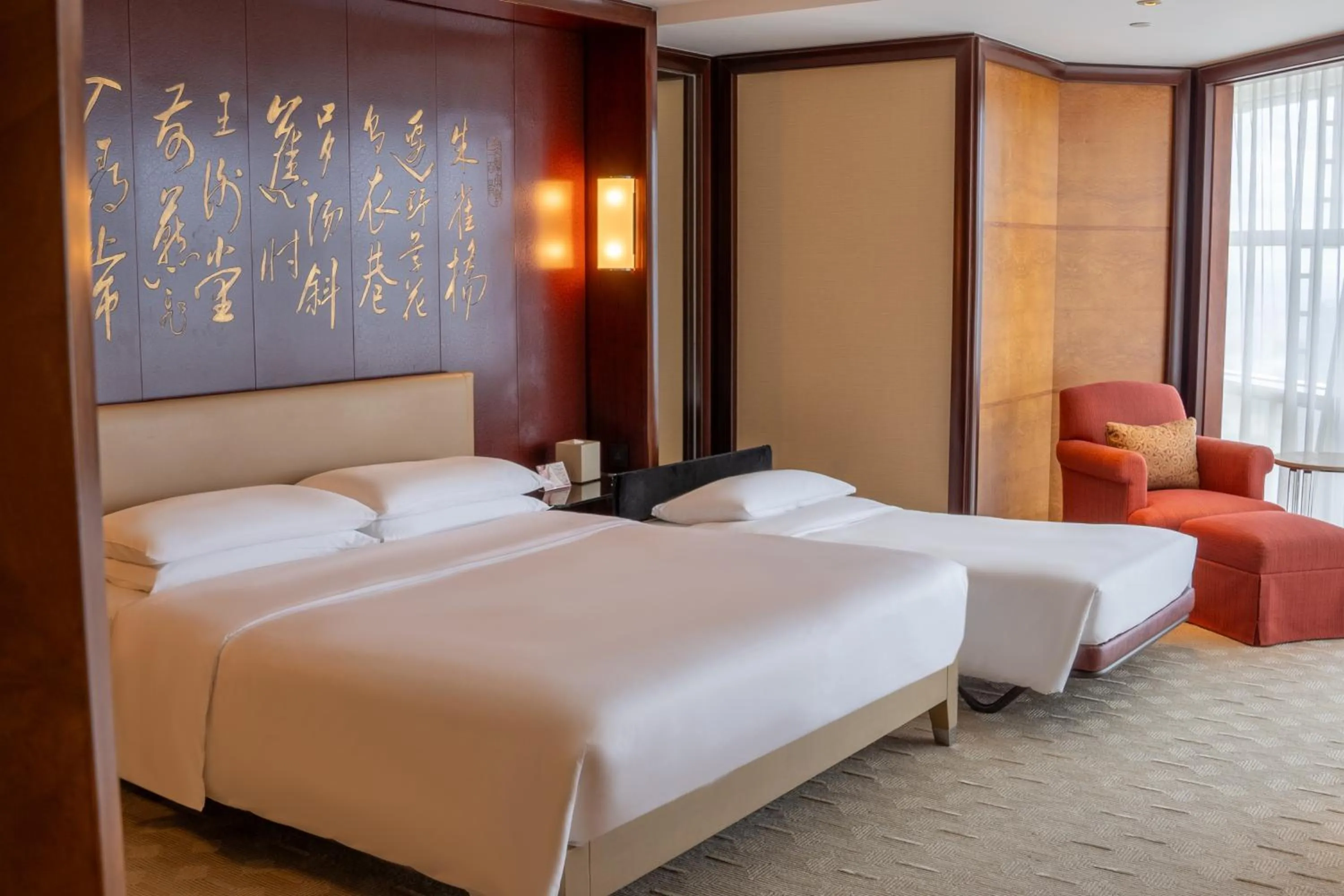 Bed in Grand Hyatt Shanghai