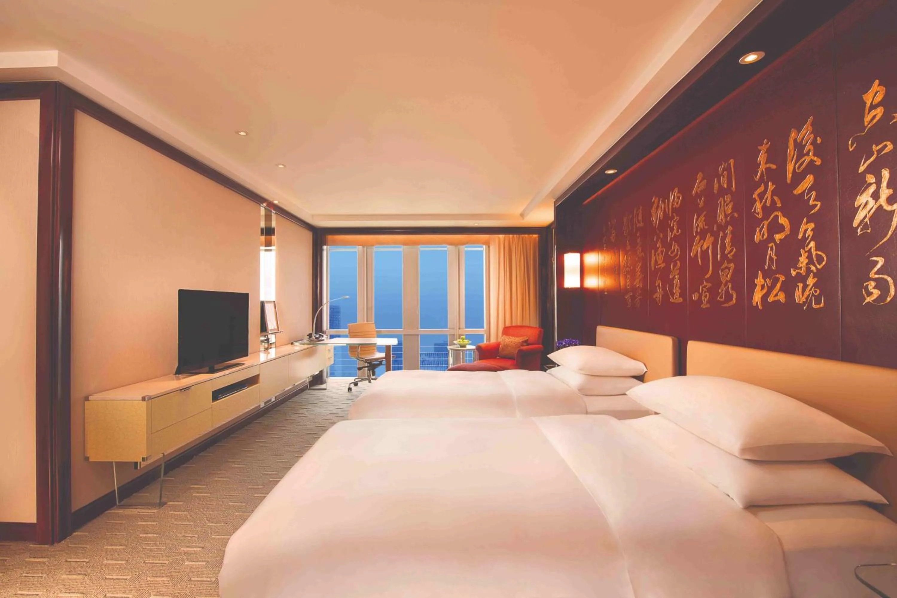 Bed in Grand Hyatt Shanghai
