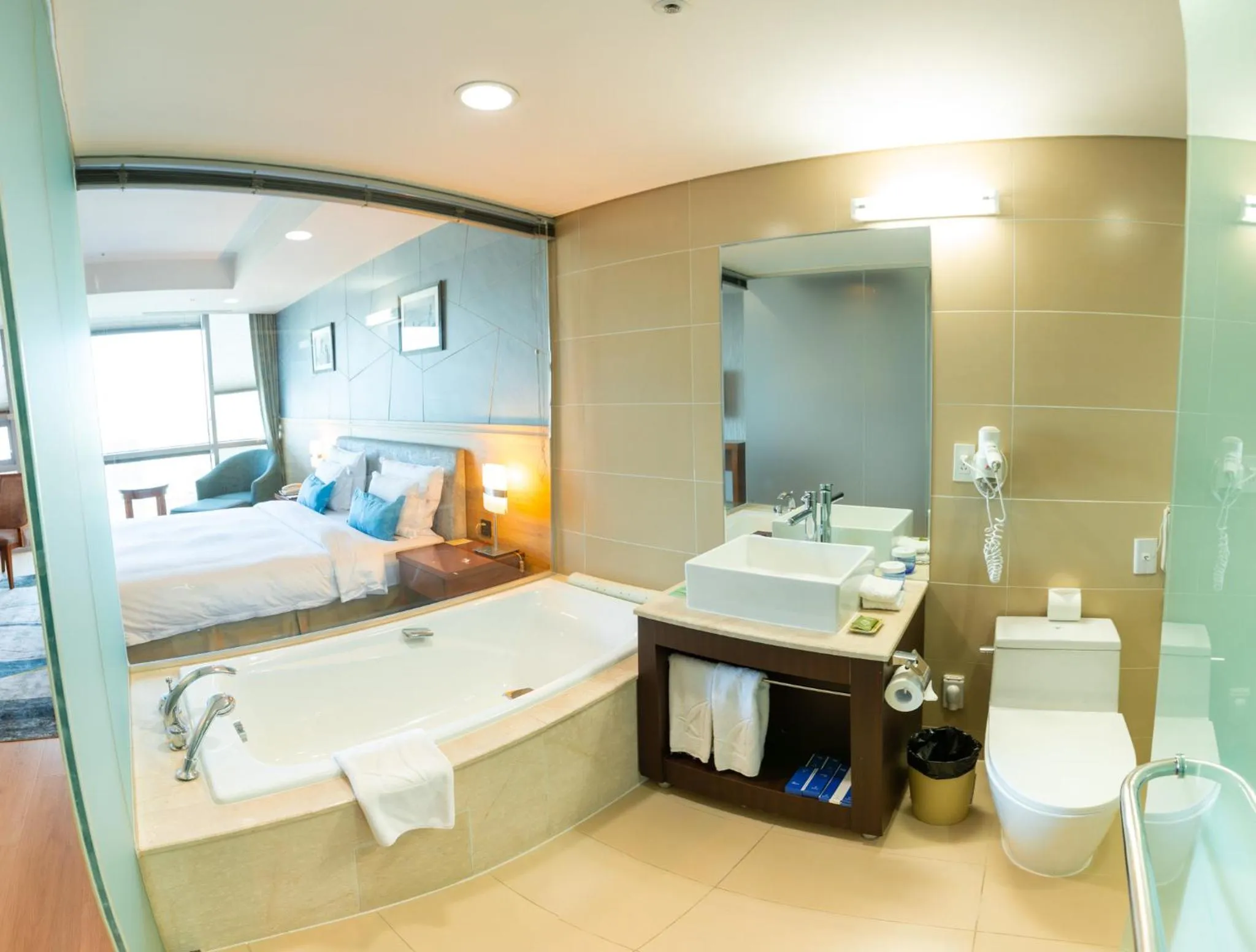 Bed in The Blue Sky Hotel and Tower