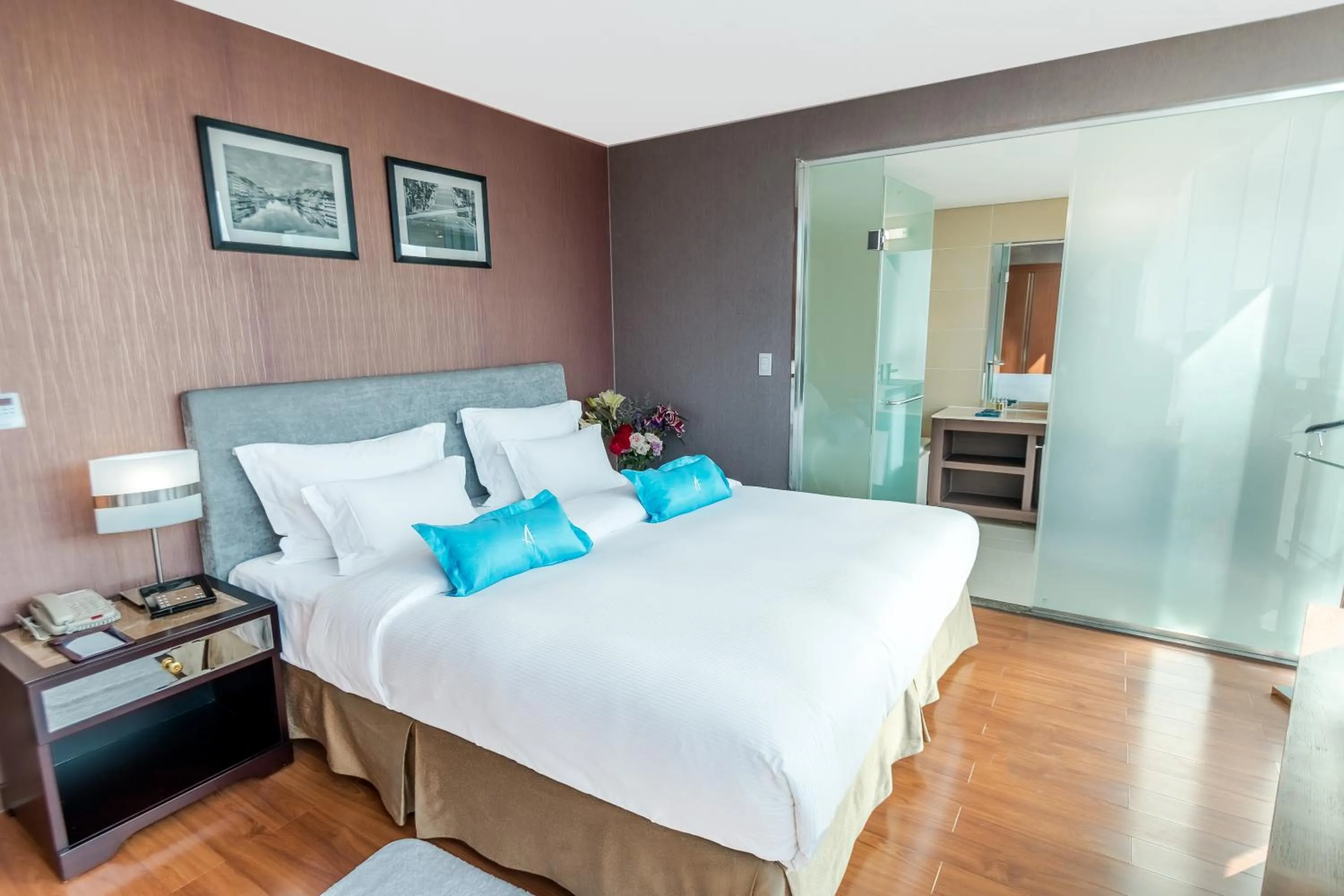 Bed in The Blue Sky Hotel and Tower